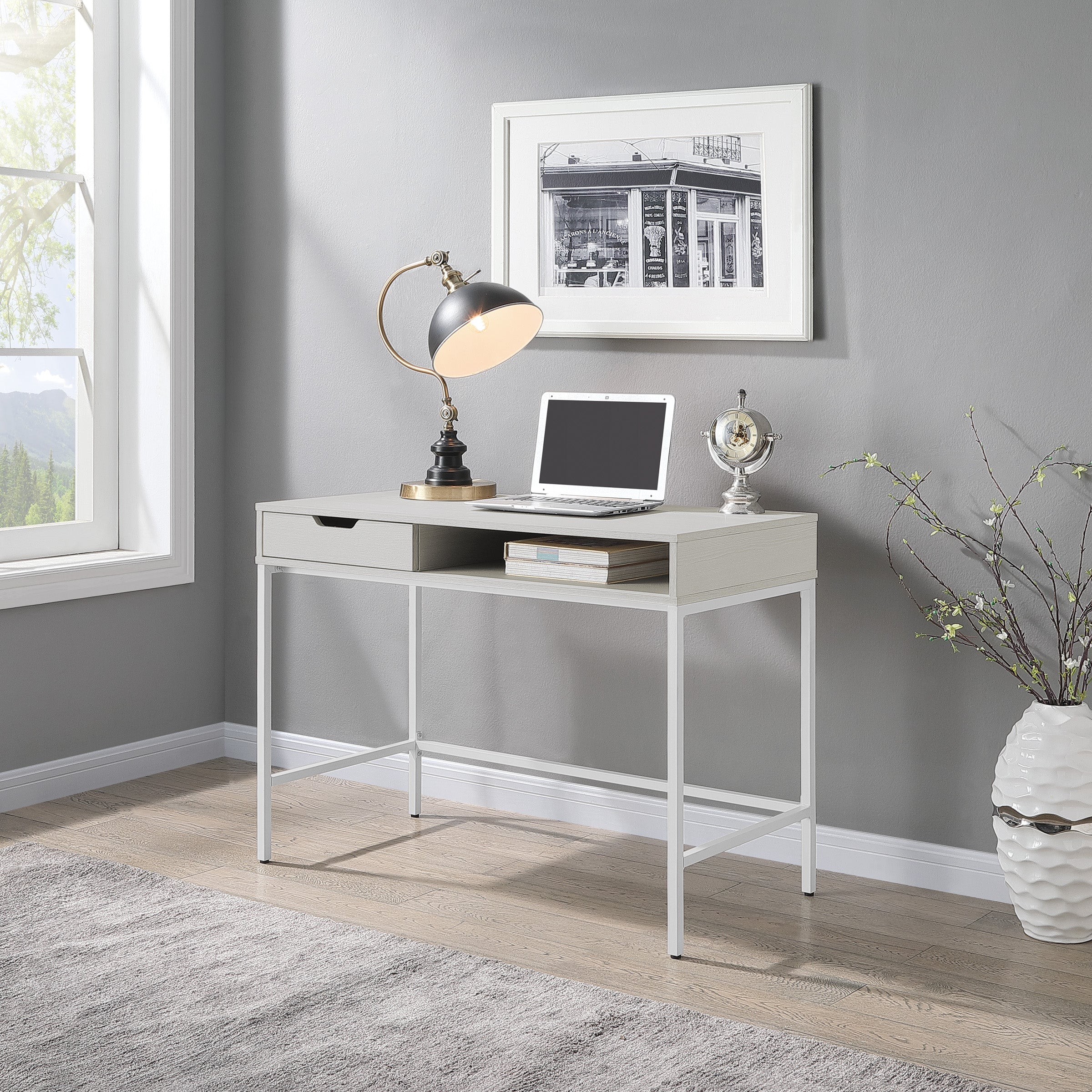Contempo 40" Desk - White Oak