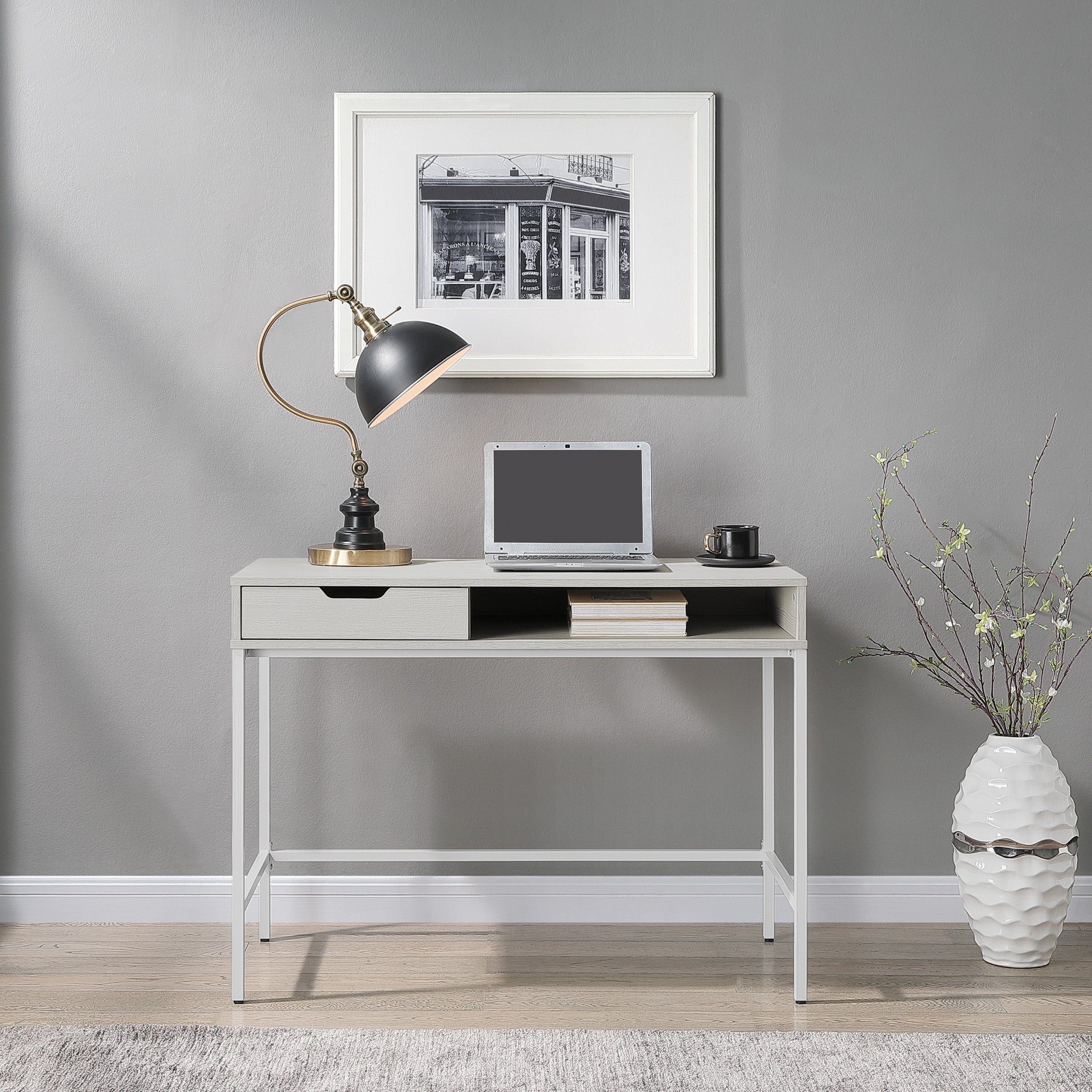 Contempo 40" Desk - White Oak