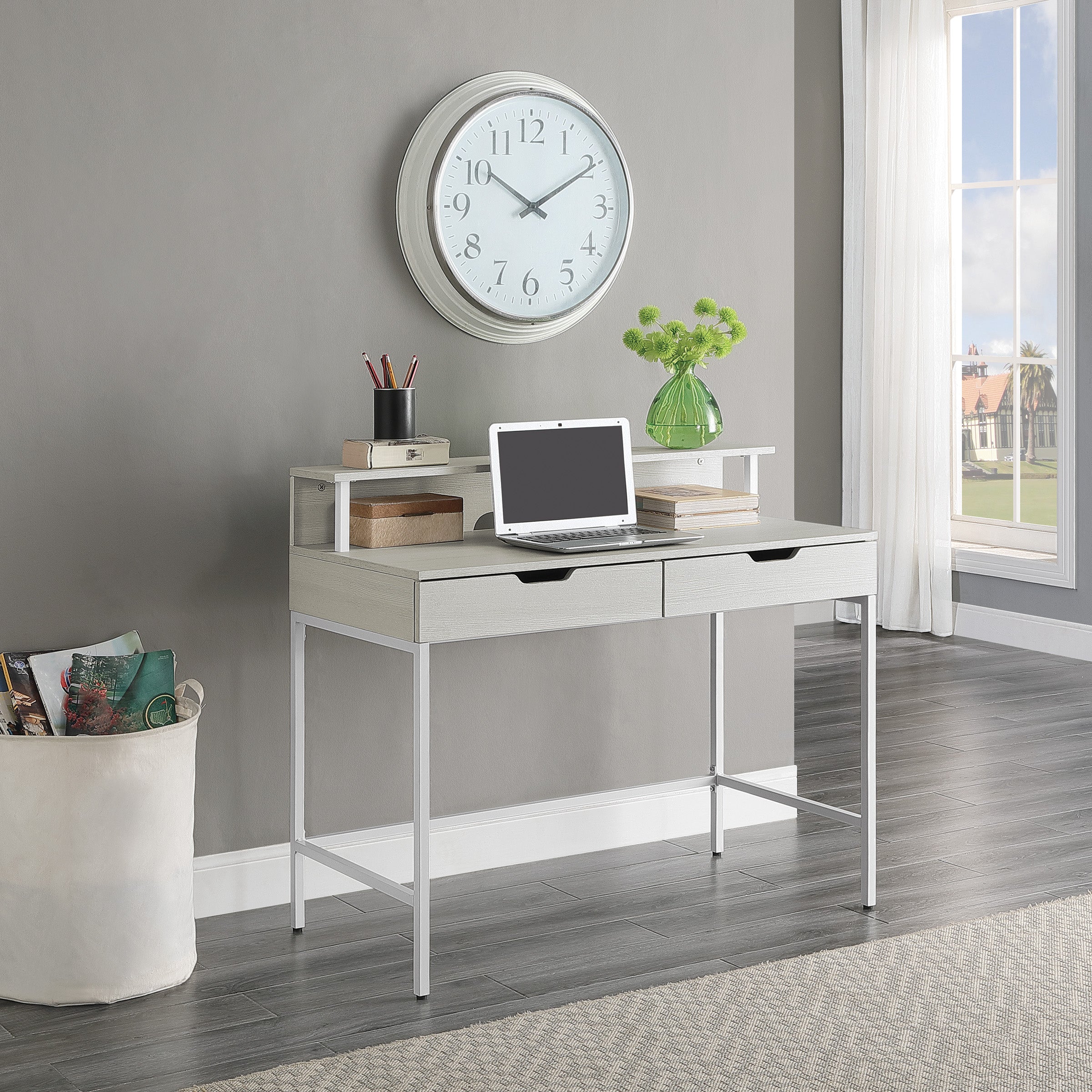 Contempo 40" Desk - White Oak