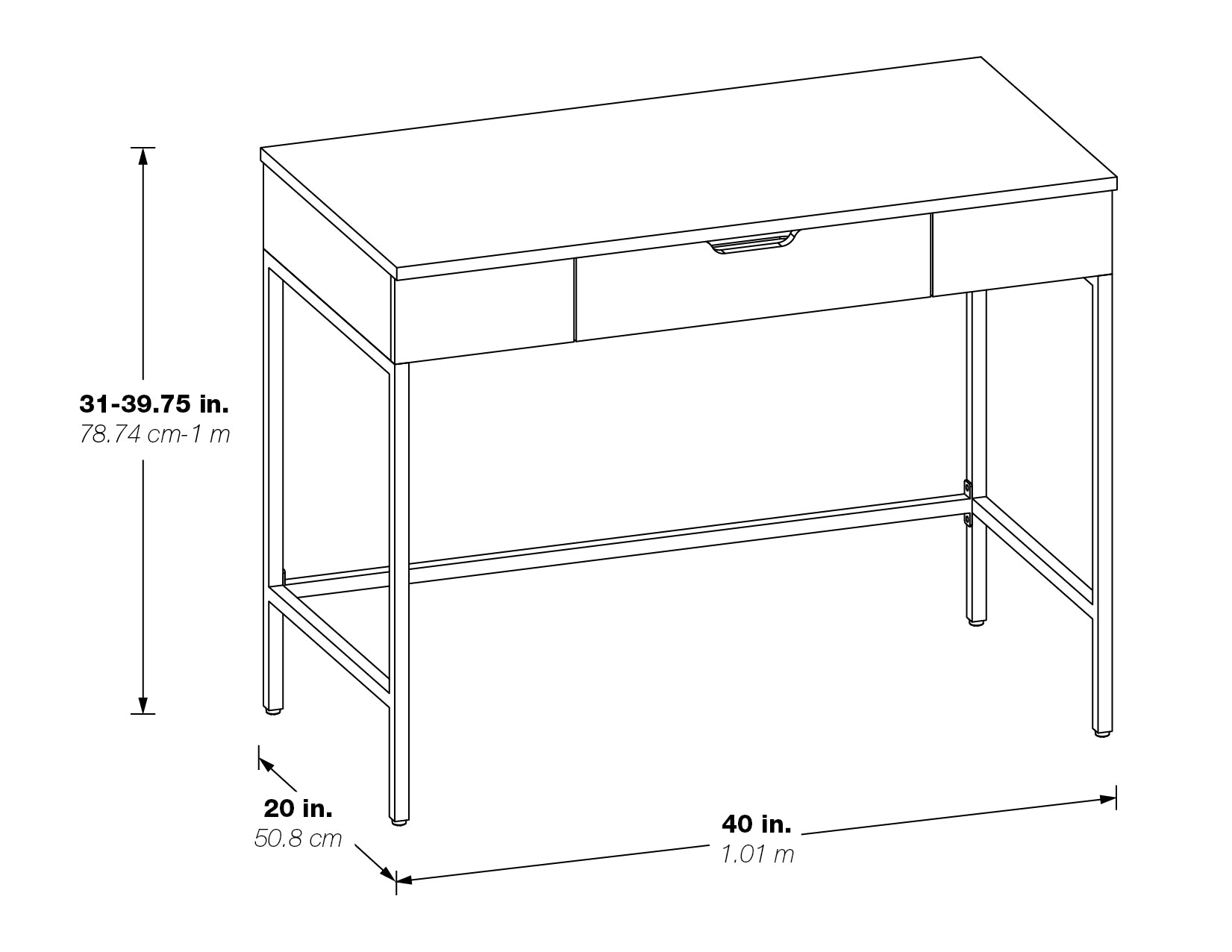 Contempo Sit-To-Stand Desk - Ozark Ash