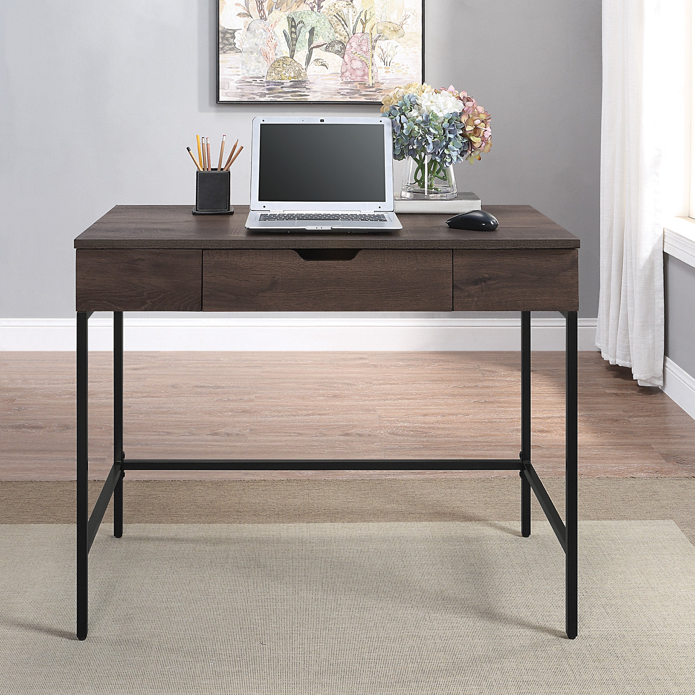 Contempo Sit-To-Stand Desk - Ozark Ash