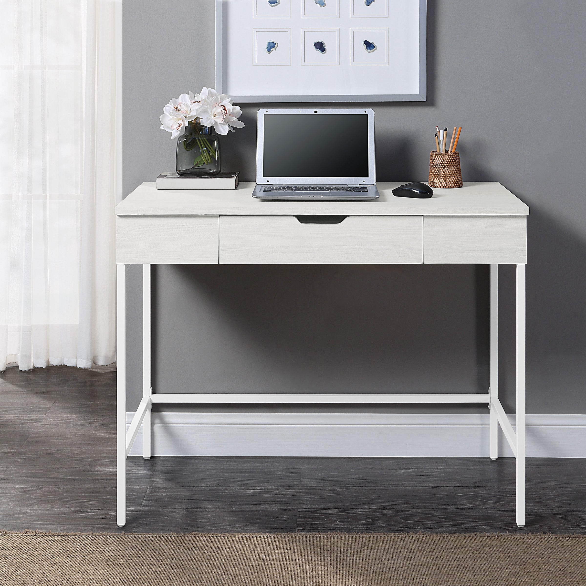 Contempo Sit-To-Stand Desk - White Oak