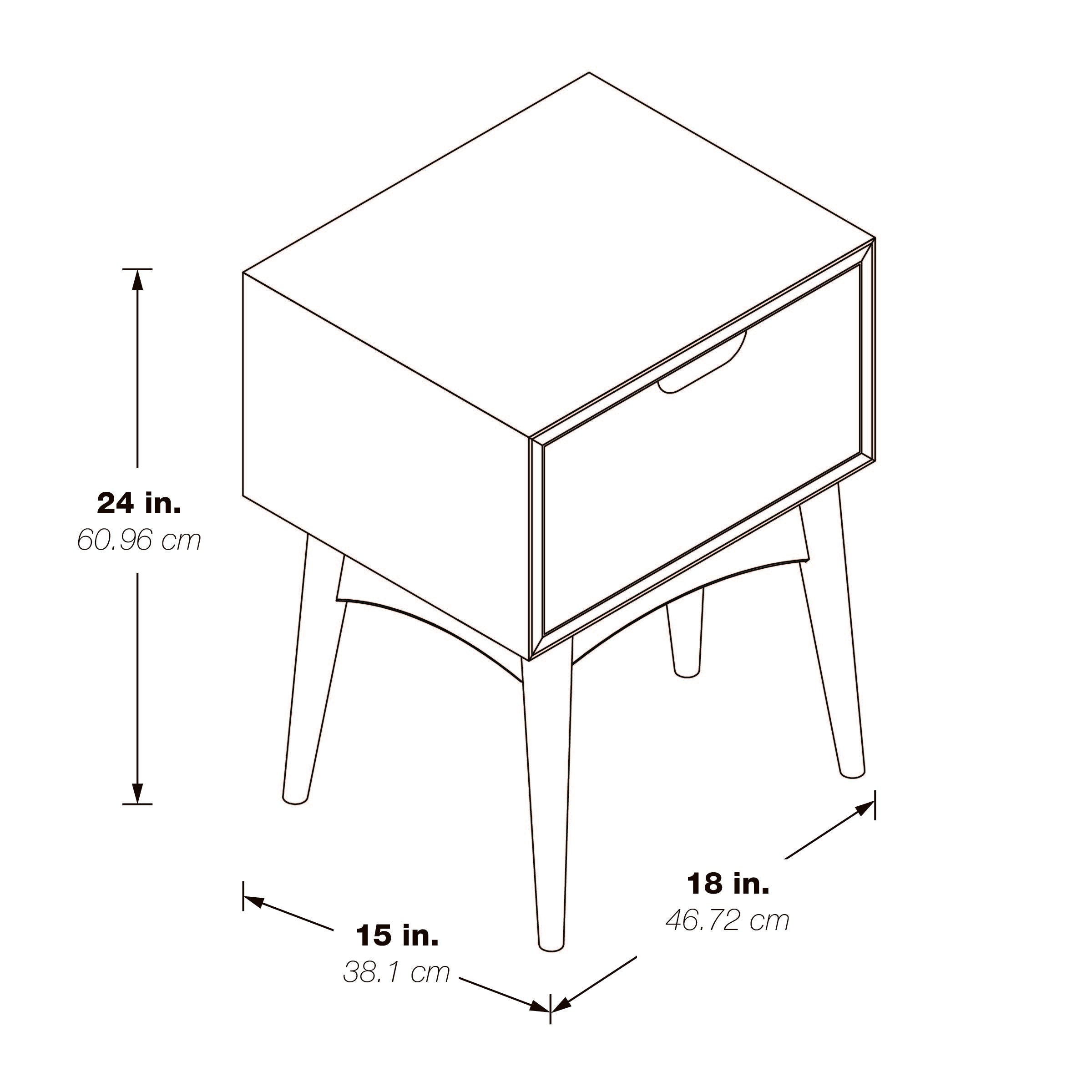 Copenhagen Accent Table w/Drawer - Walnut