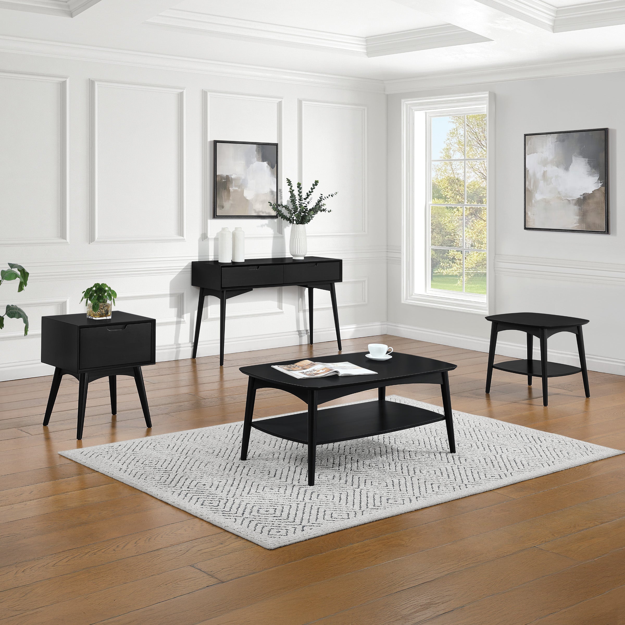 Copenhagen Console Table in Black Finish