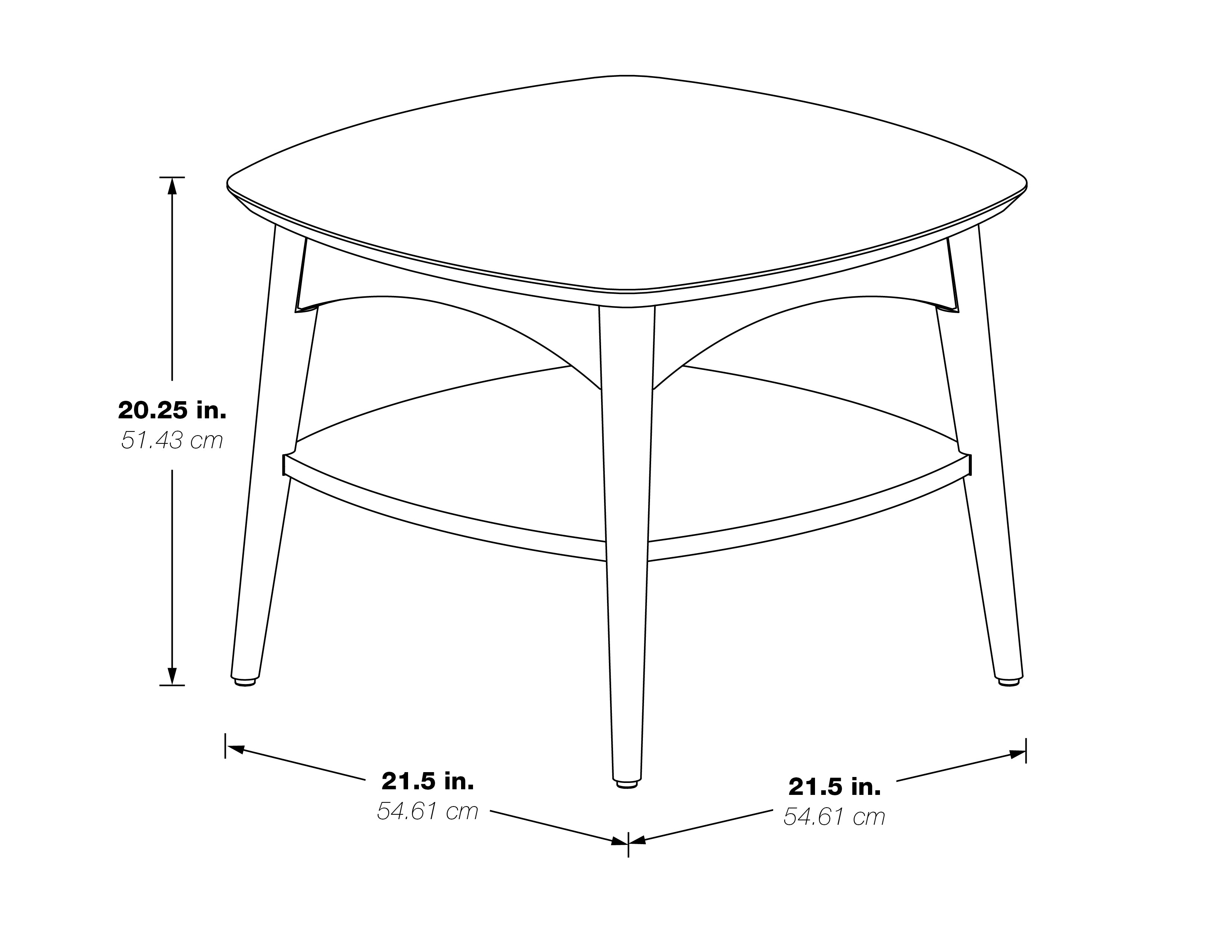 Copenhagen Accent Table - Walnut