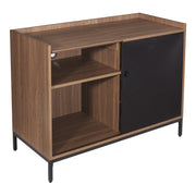 Record Player Stand w/ Album Storag - Majestic Walnut