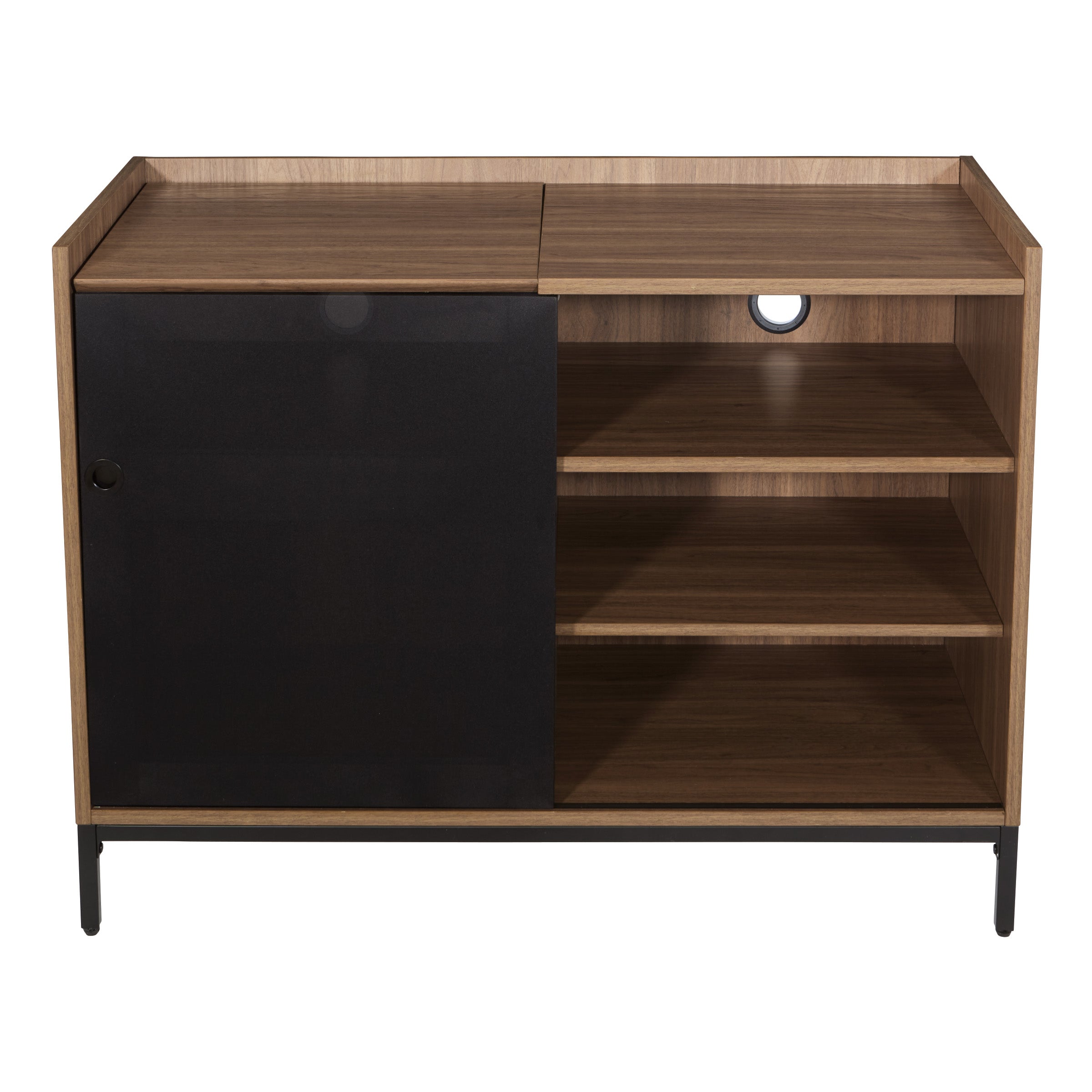Record Player Stand w/ Album Storag - Majestic Walnut