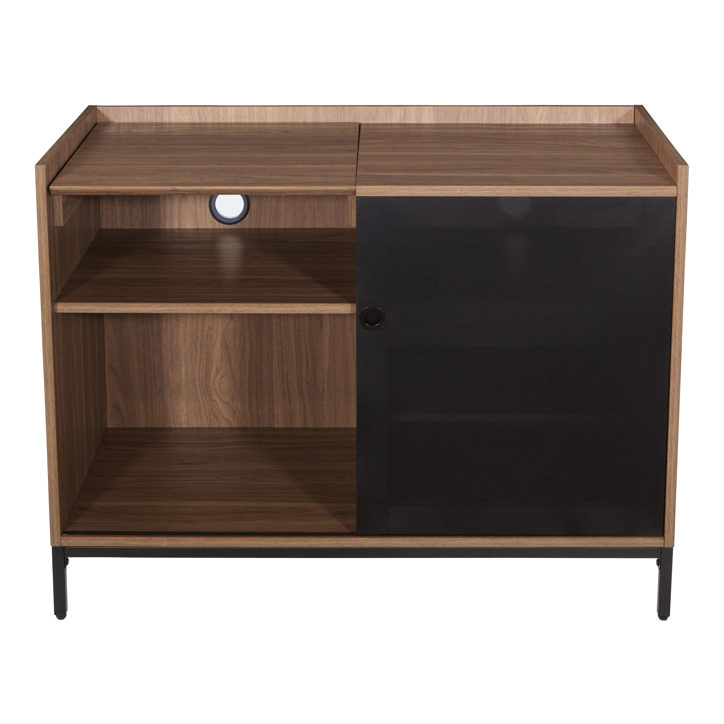 Record Player Stand w/ Album Storag - Majestic Walnut