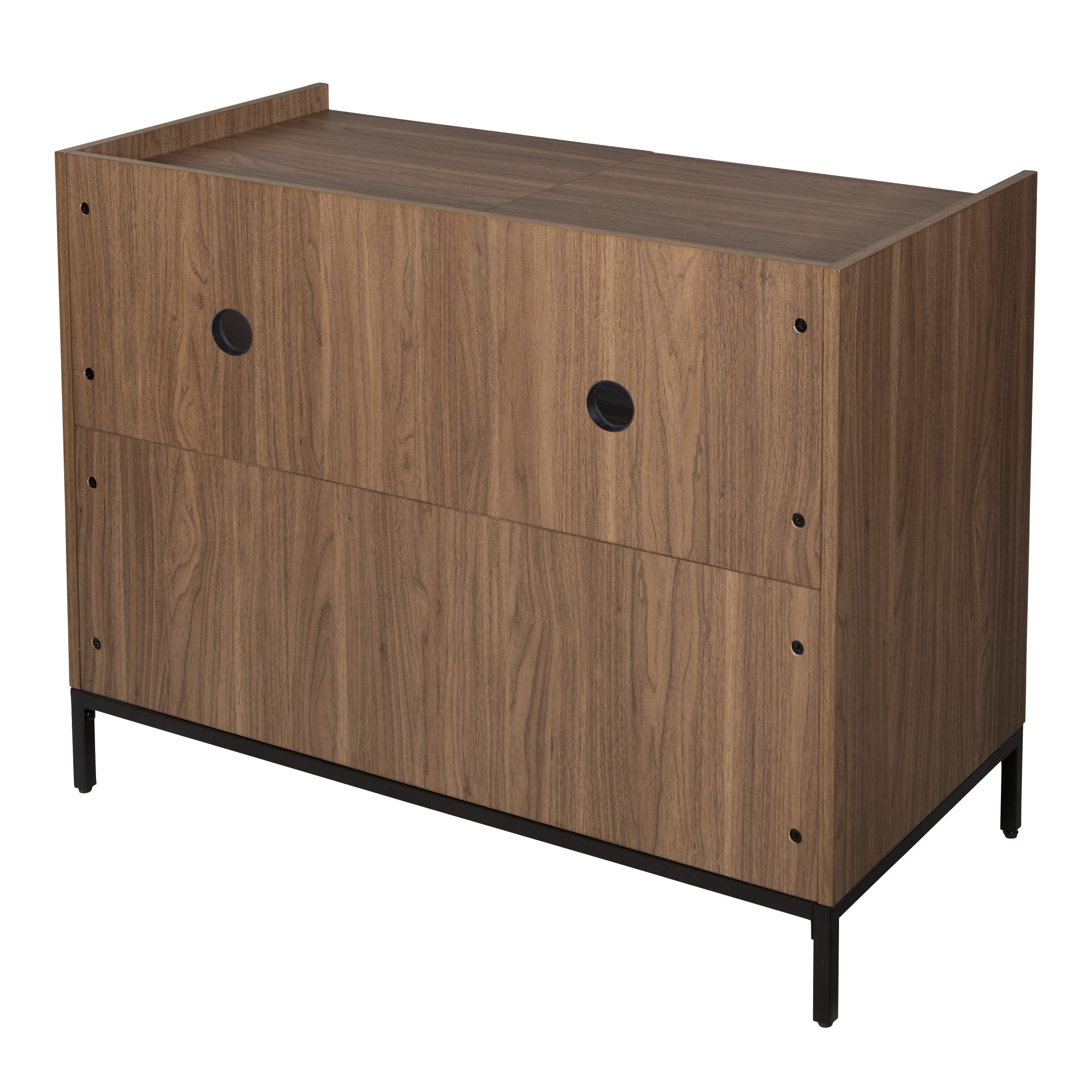 Record Player Stand w/ Album Storag - Majestic Walnut