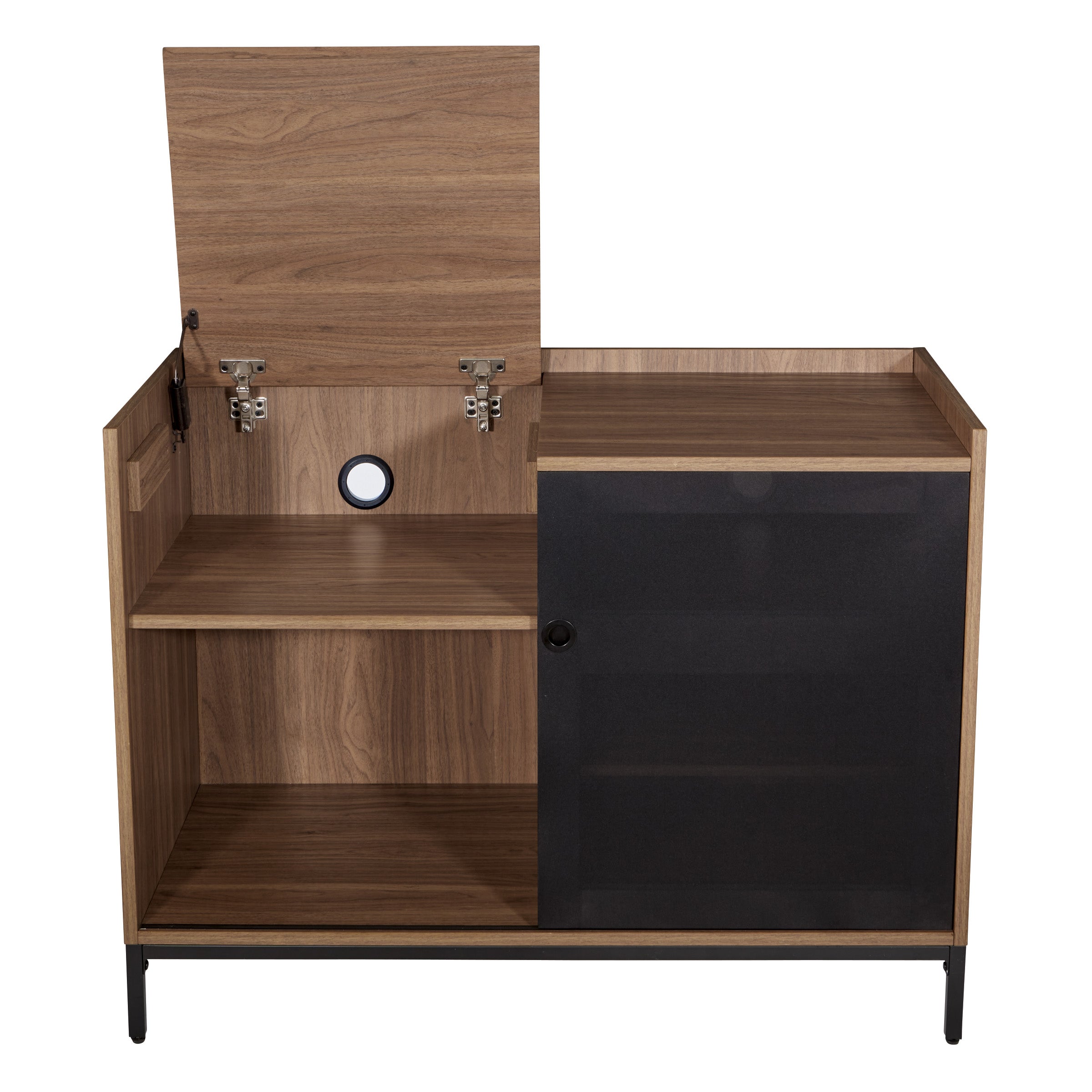 Record Player Stand w/ Album Storag - Majestic Walnut