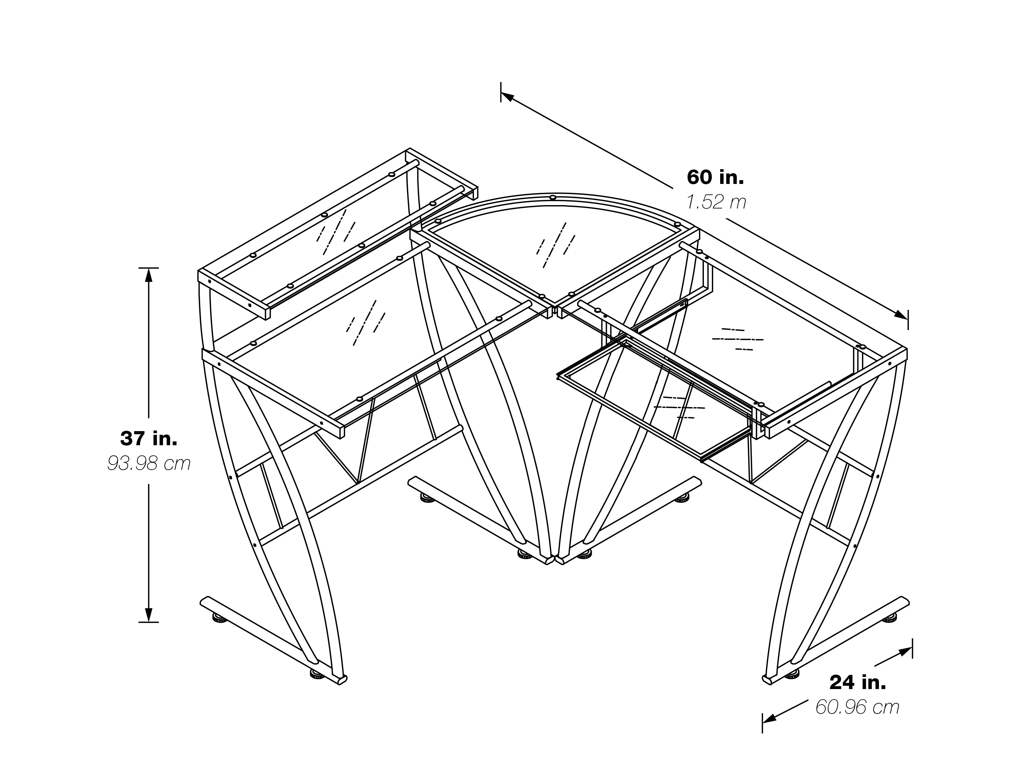 Constellation L-Shape Desk - Black