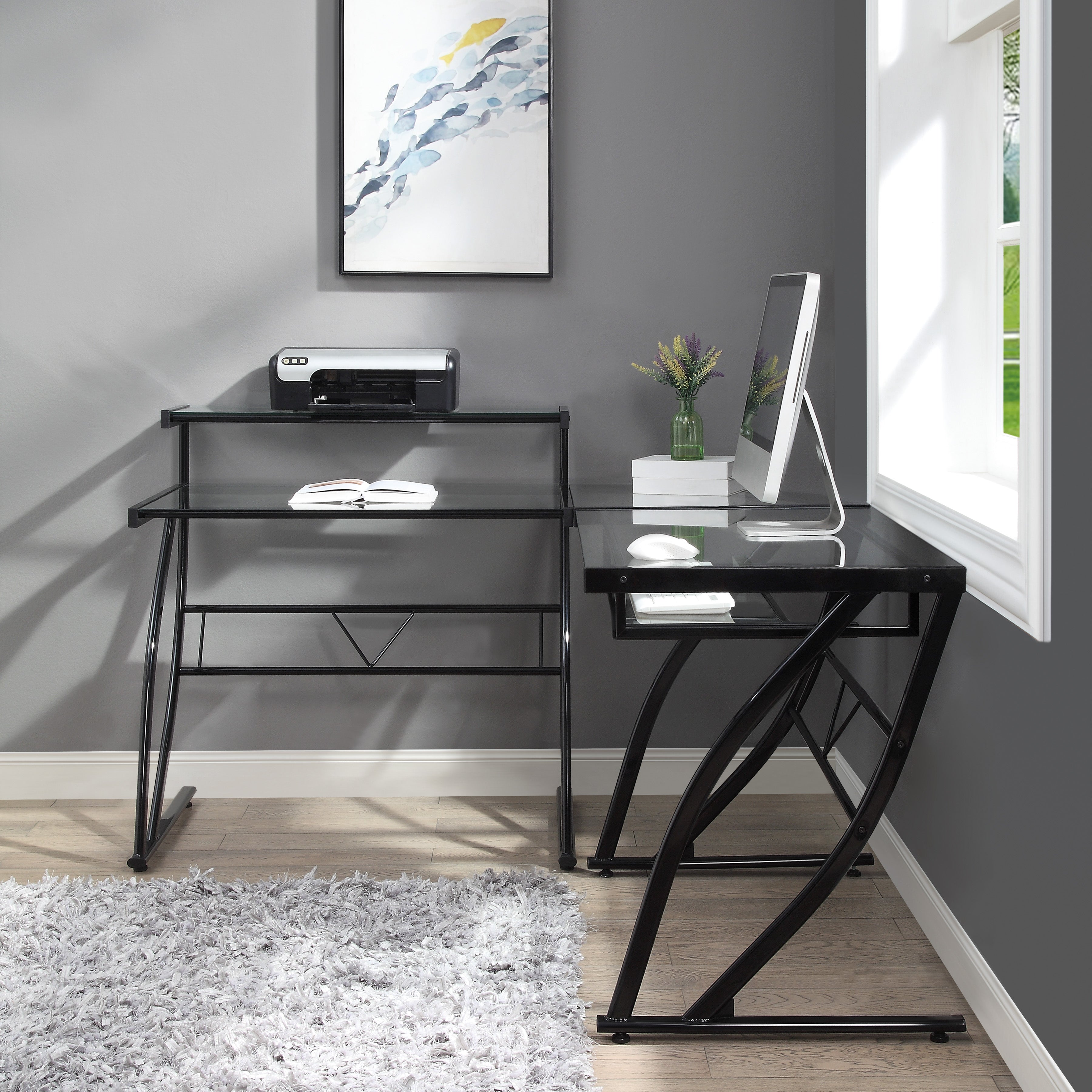 Constellation L-Shape Desk - Black