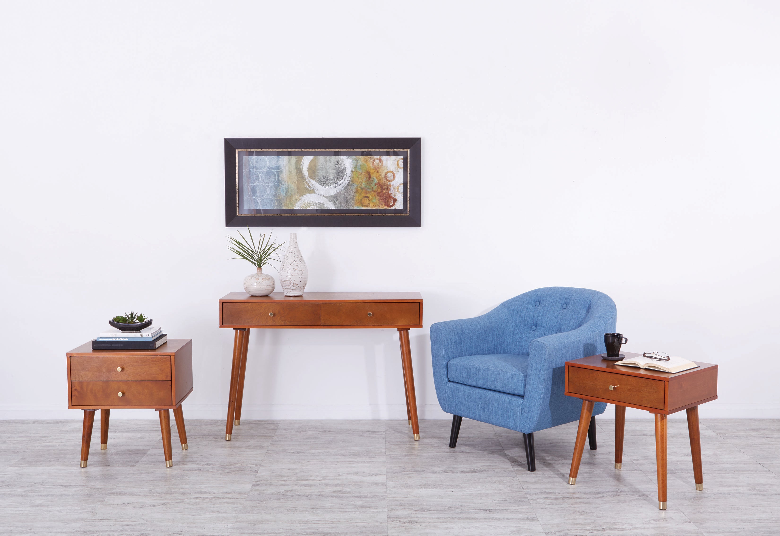 Cupertino Console Table - Light Walnut