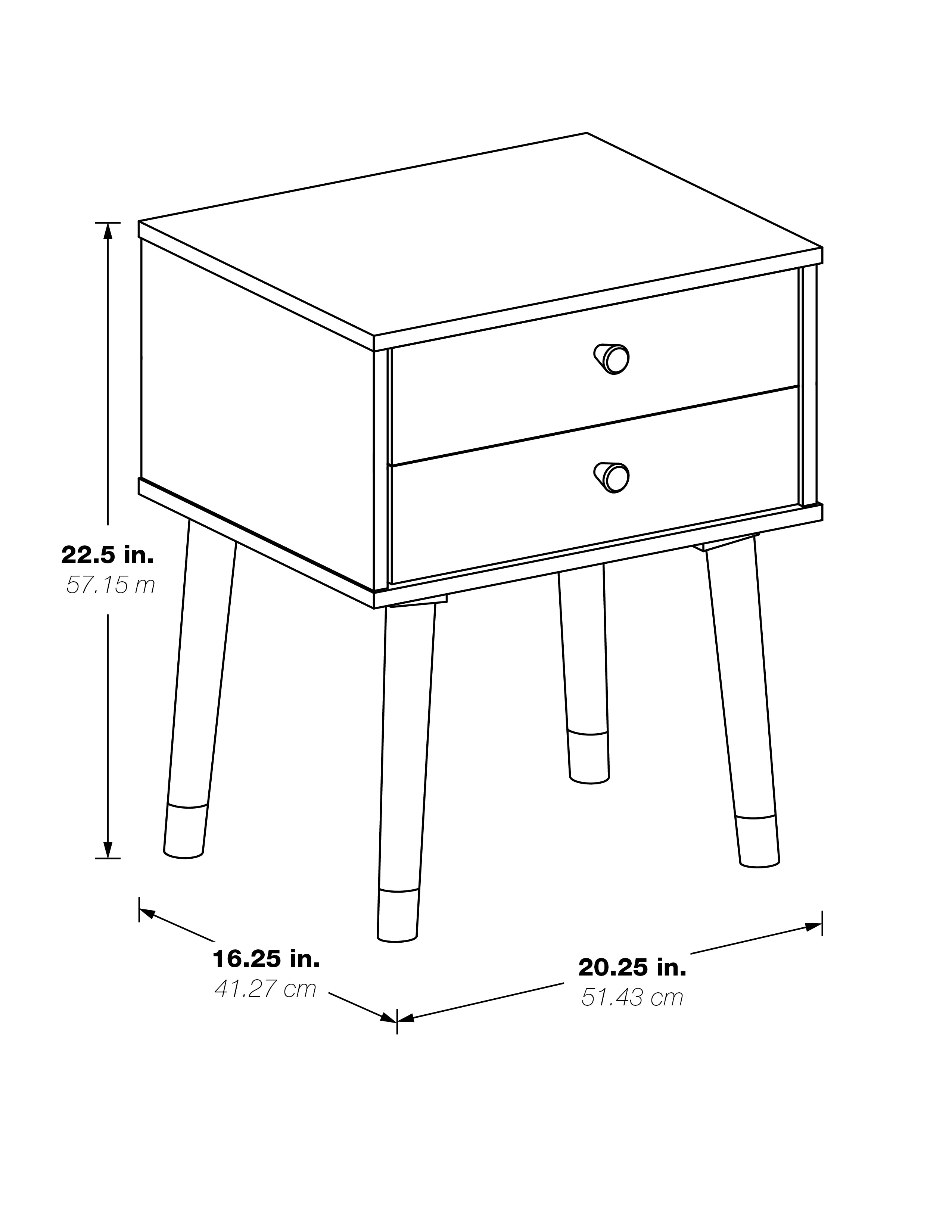 Cupertino Side Table - Light Walnut
