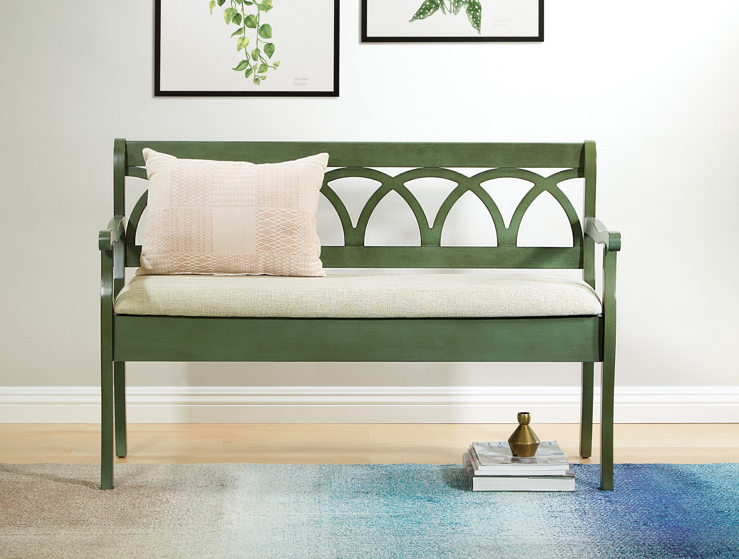 Coventry Storage Bench - Sage