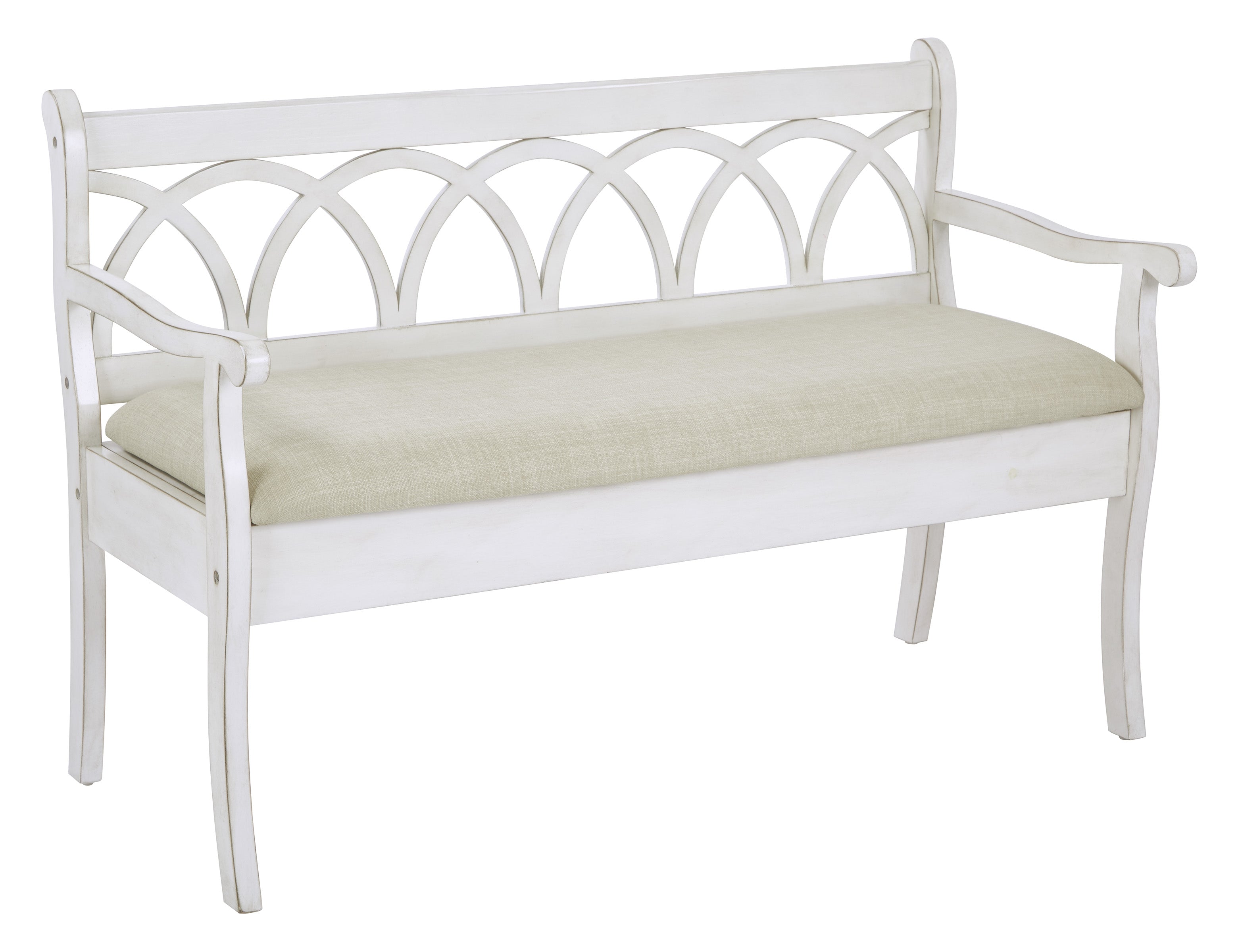 Coventry Storage Bench - White