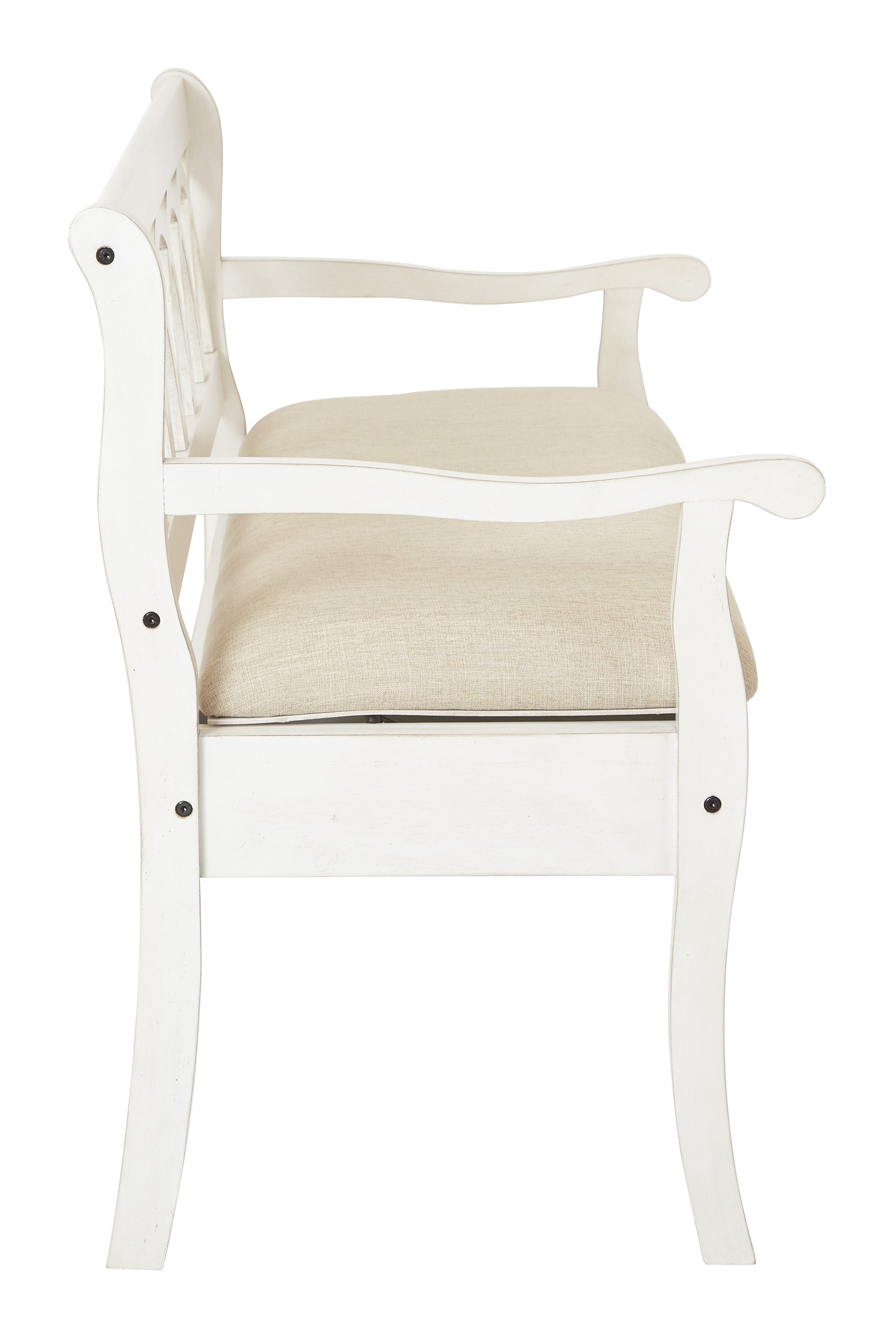 Coventry Storage Bench - White