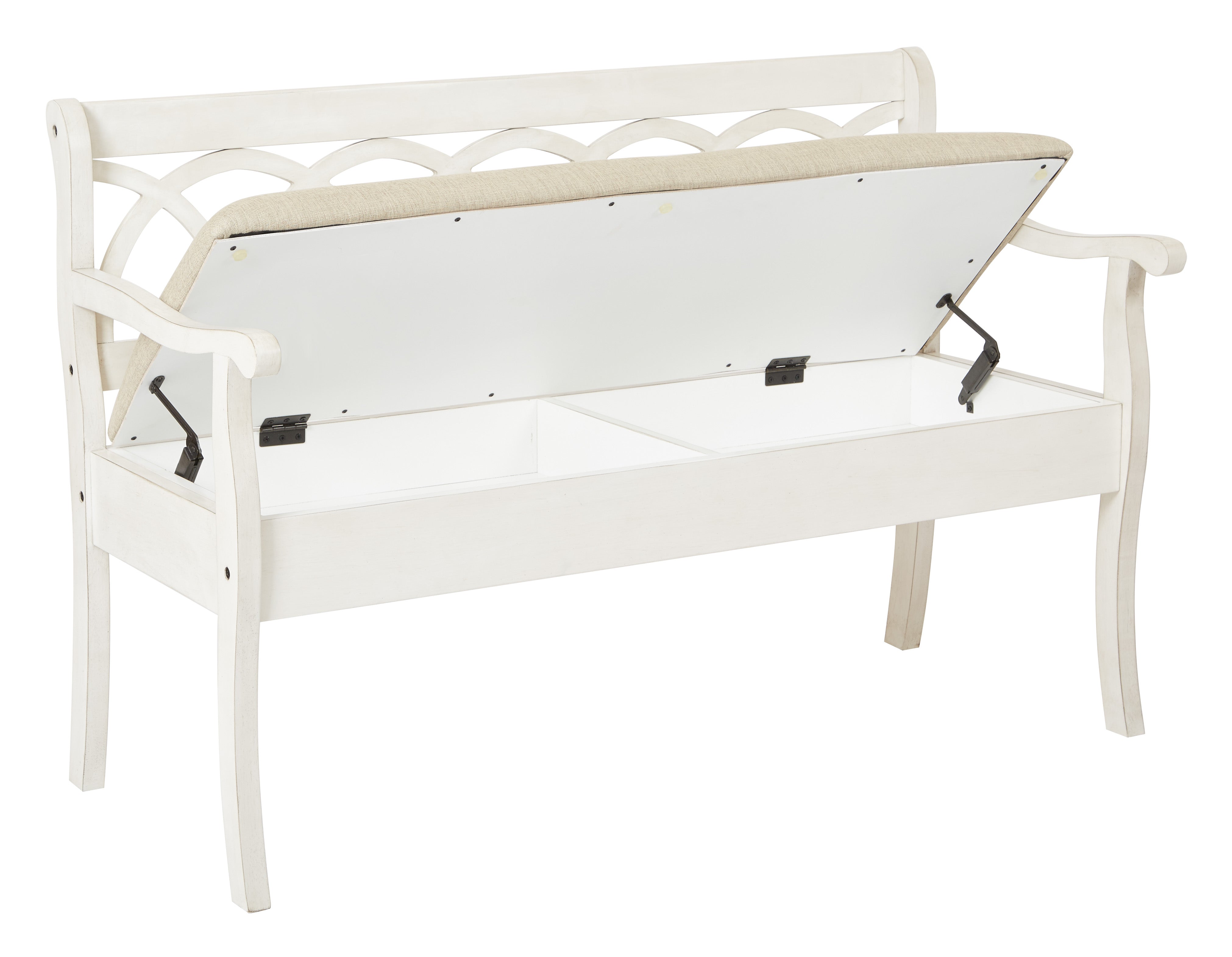 Coventry Storage Bench - White