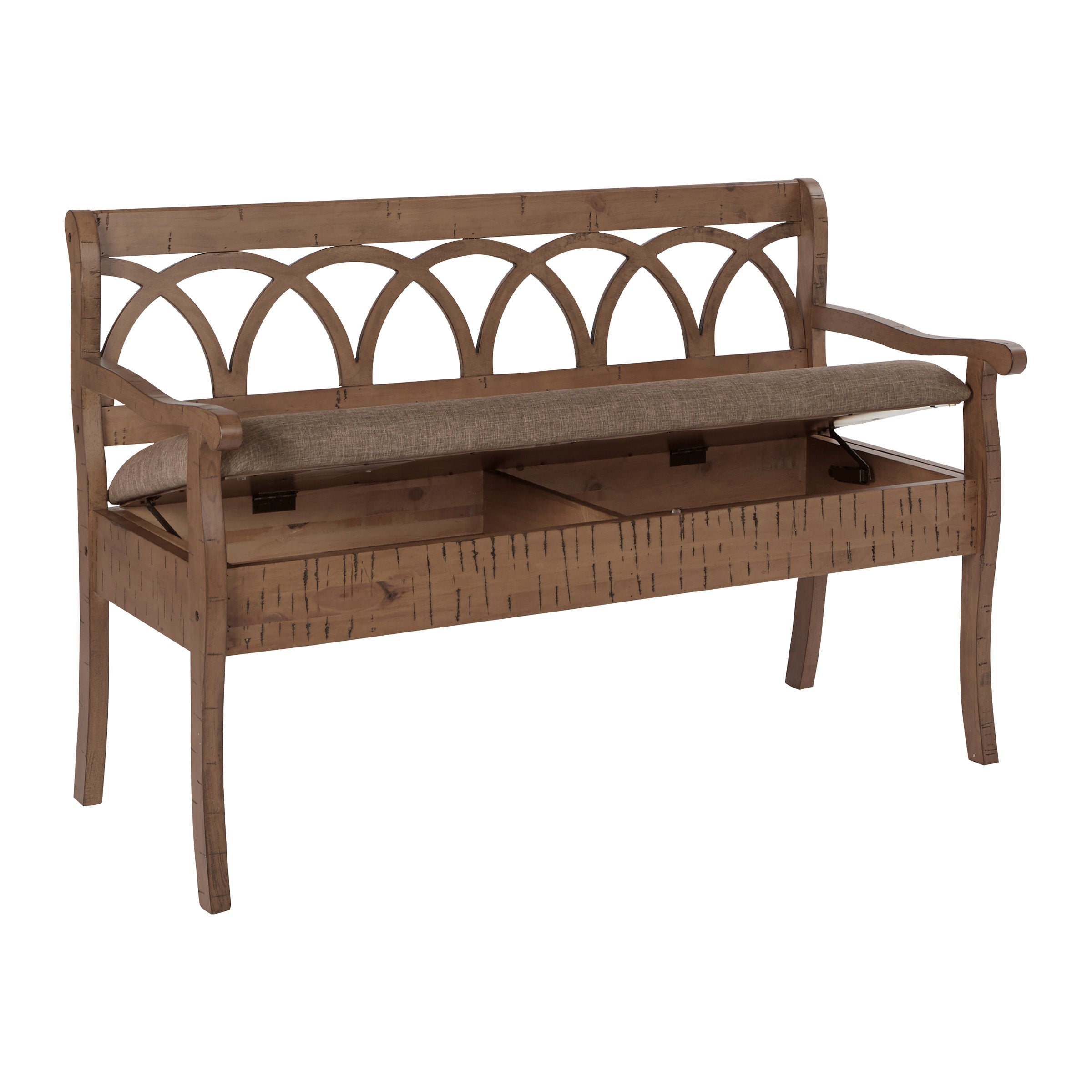 Coventry Storage Bench - Distressed Toffee
