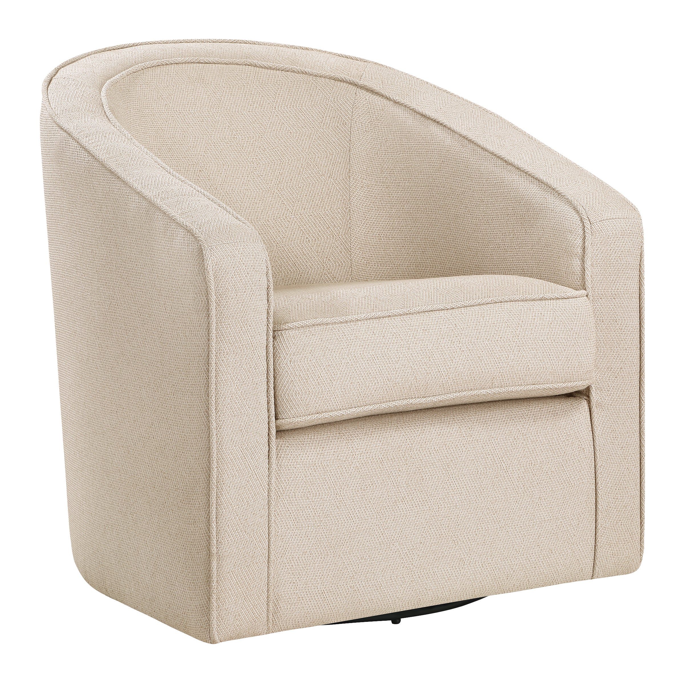 Danica Swivel Chair - Tan Zig-Zag