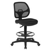 Deluxe Mesh Back Drafting Chair with 18" Diameter Foot ring - Custom Grade A