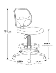 Deluxe Mesh Back Drafting Chair with 18" Diameter Foot ring - Custom Grade R