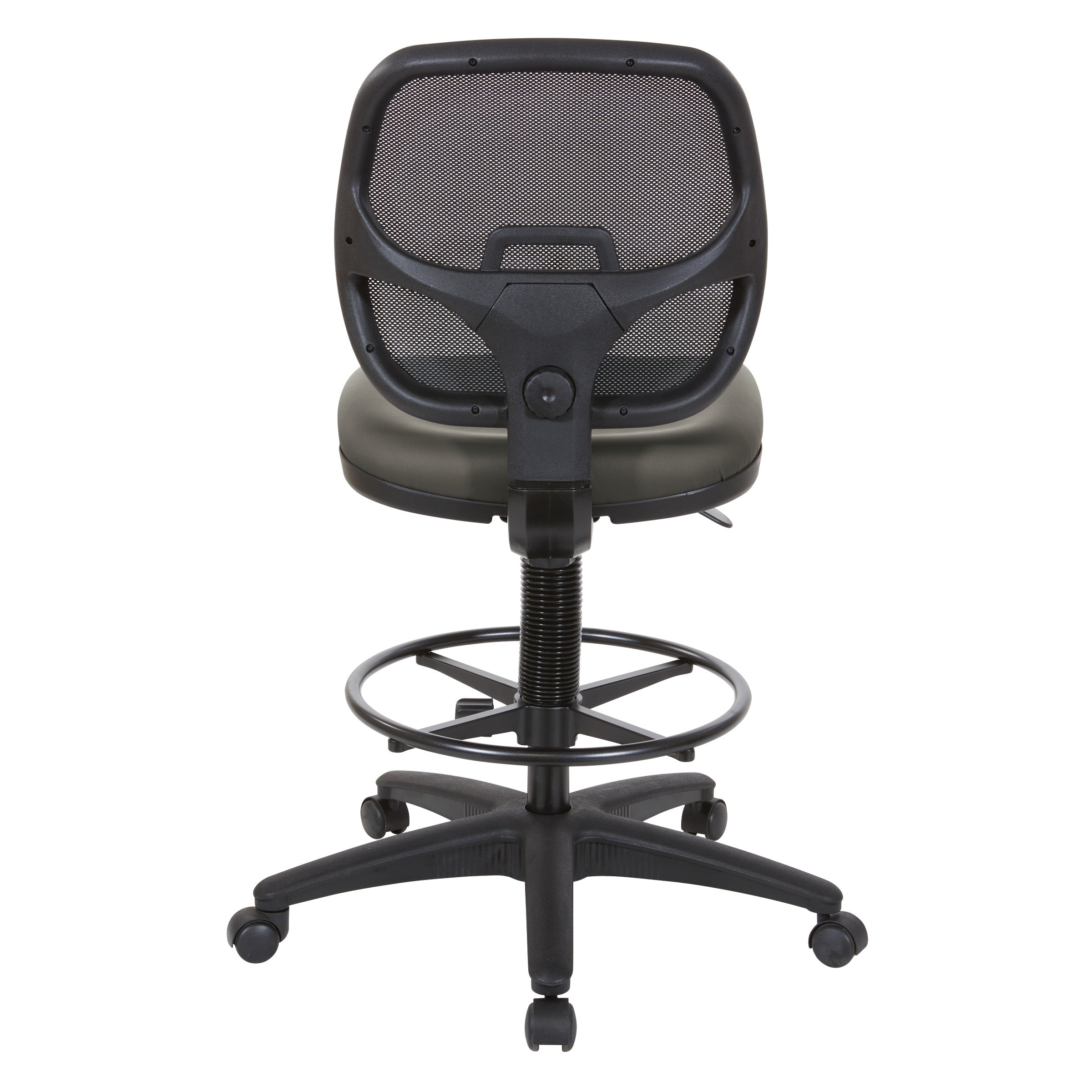 Deluxe Custom Dillon Fabric Drafting Chair with 18" Diameter Foot ring - Dillon Graphite