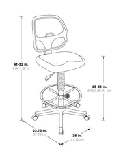 Deluxe Mesh Back Drafting Chair - Black