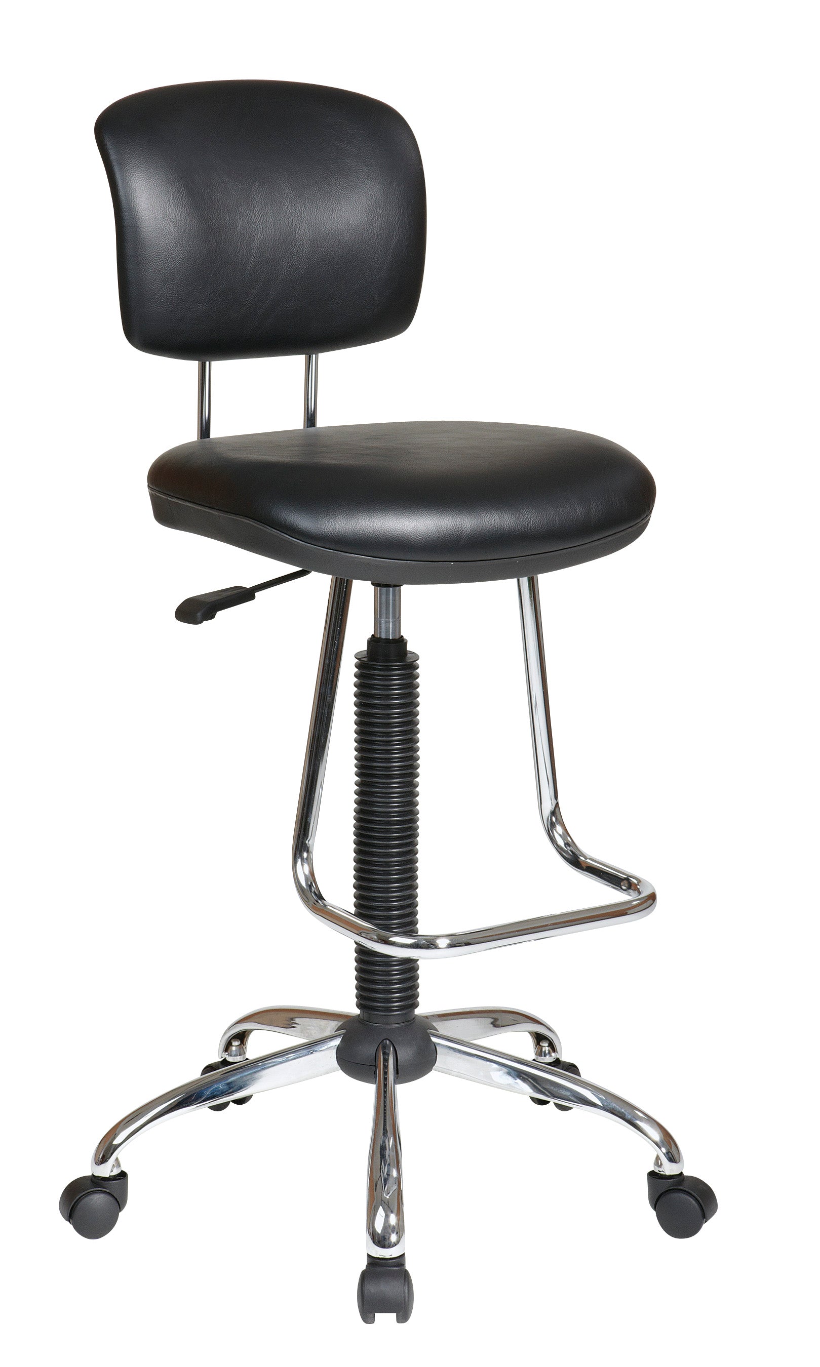 Chrome Finish Economical Chair - Black
