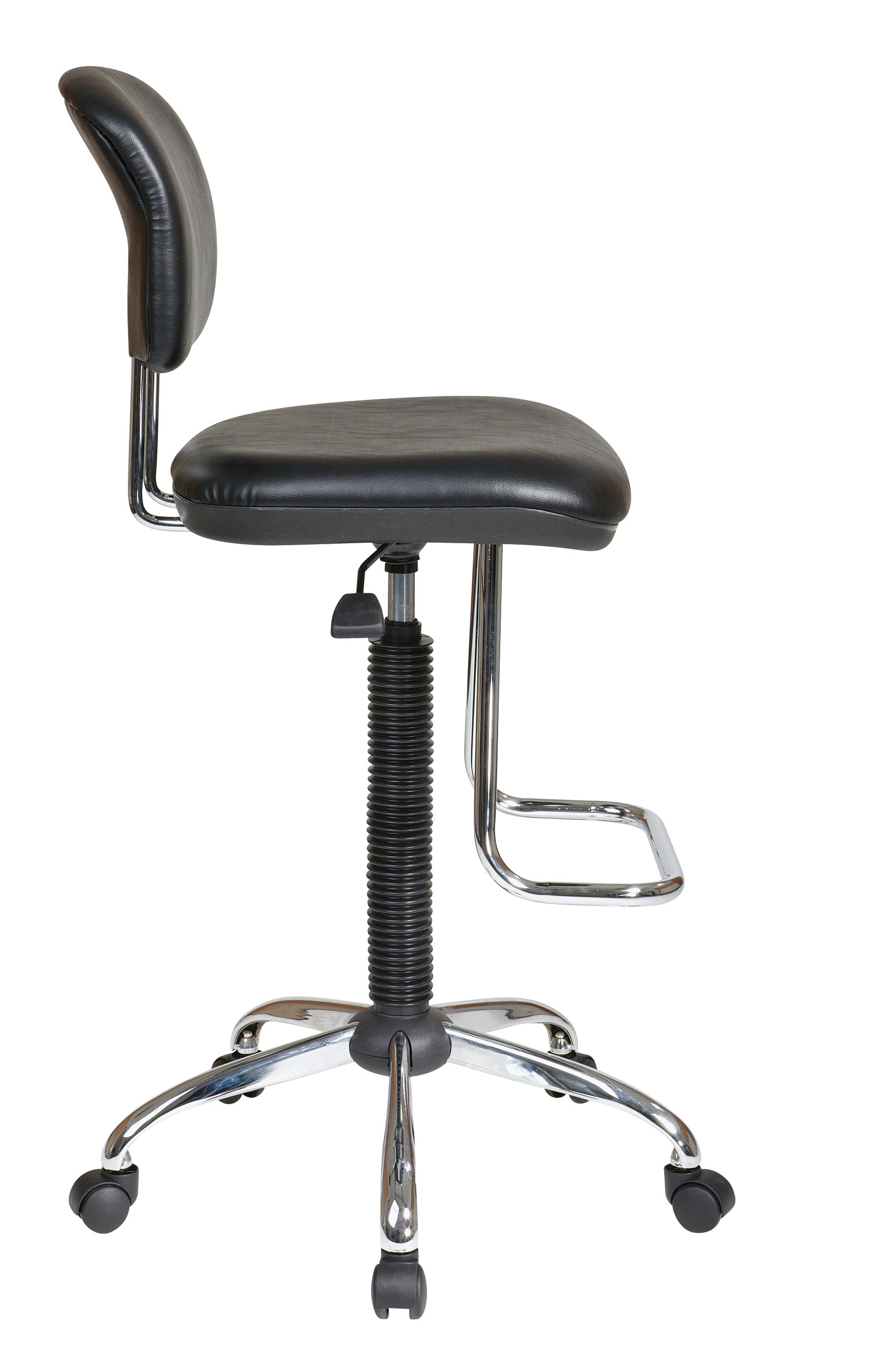 Chrome Finish Economical Chair - Black