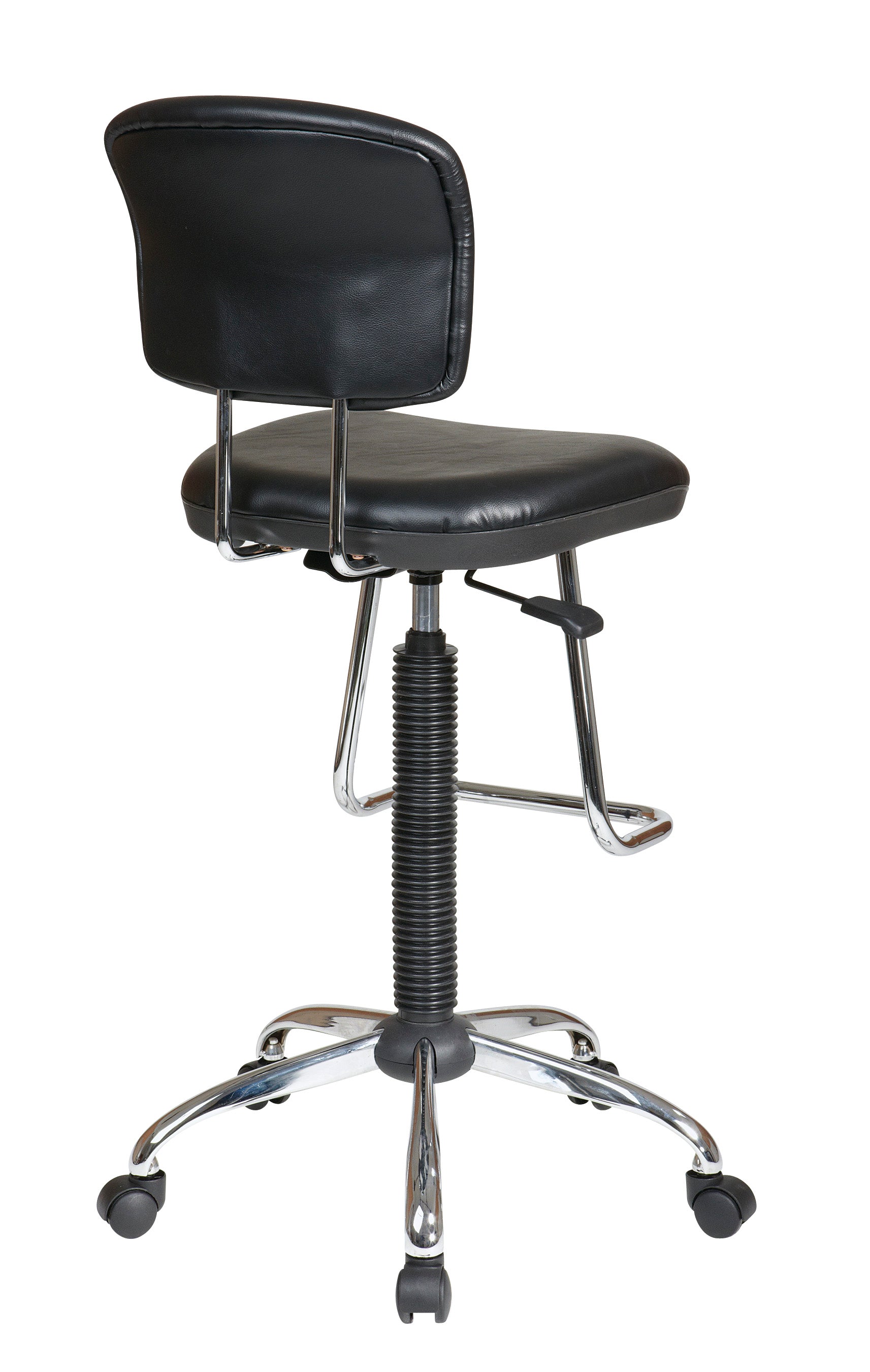Chrome Finish Economical Chair - Black