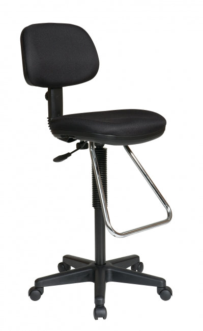Economical Chair with Chrome Teardrop Footrest - Custom A Grade Fabric