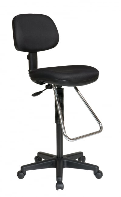 Economical Chair with Chrome Teardrop Footrest - Custom B Grade Fabric
