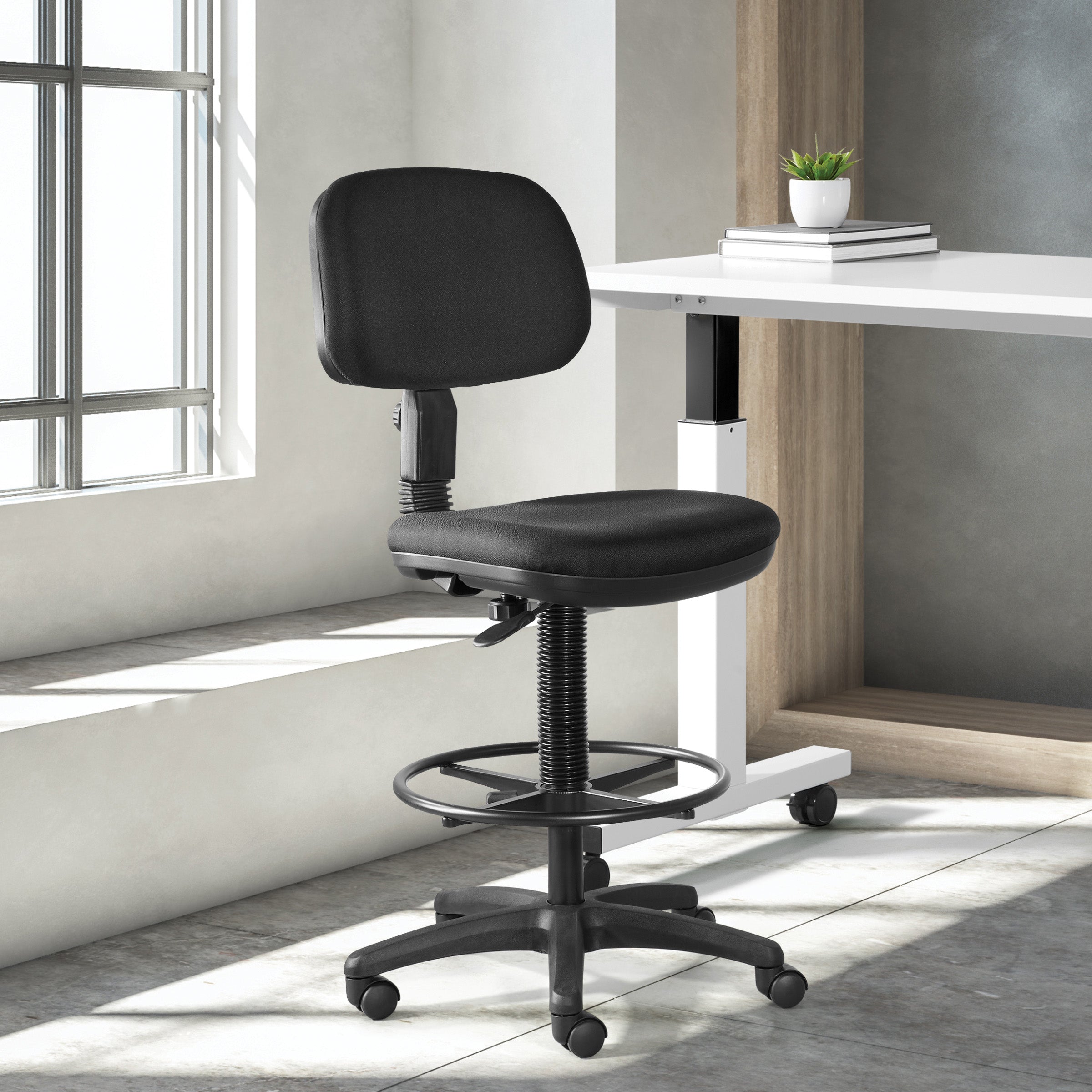Sculpture Drafting Chair - Black