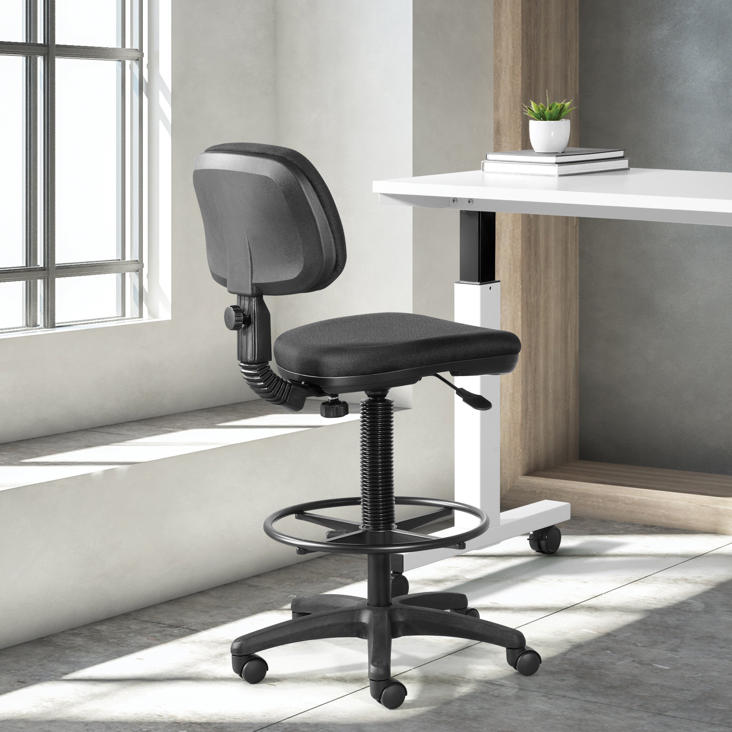 Sculpture Drafting Chair - Black