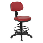 Sculptured Seat and Back Custom Dillon Fabric Drafting Chair - Dillon Lipstick