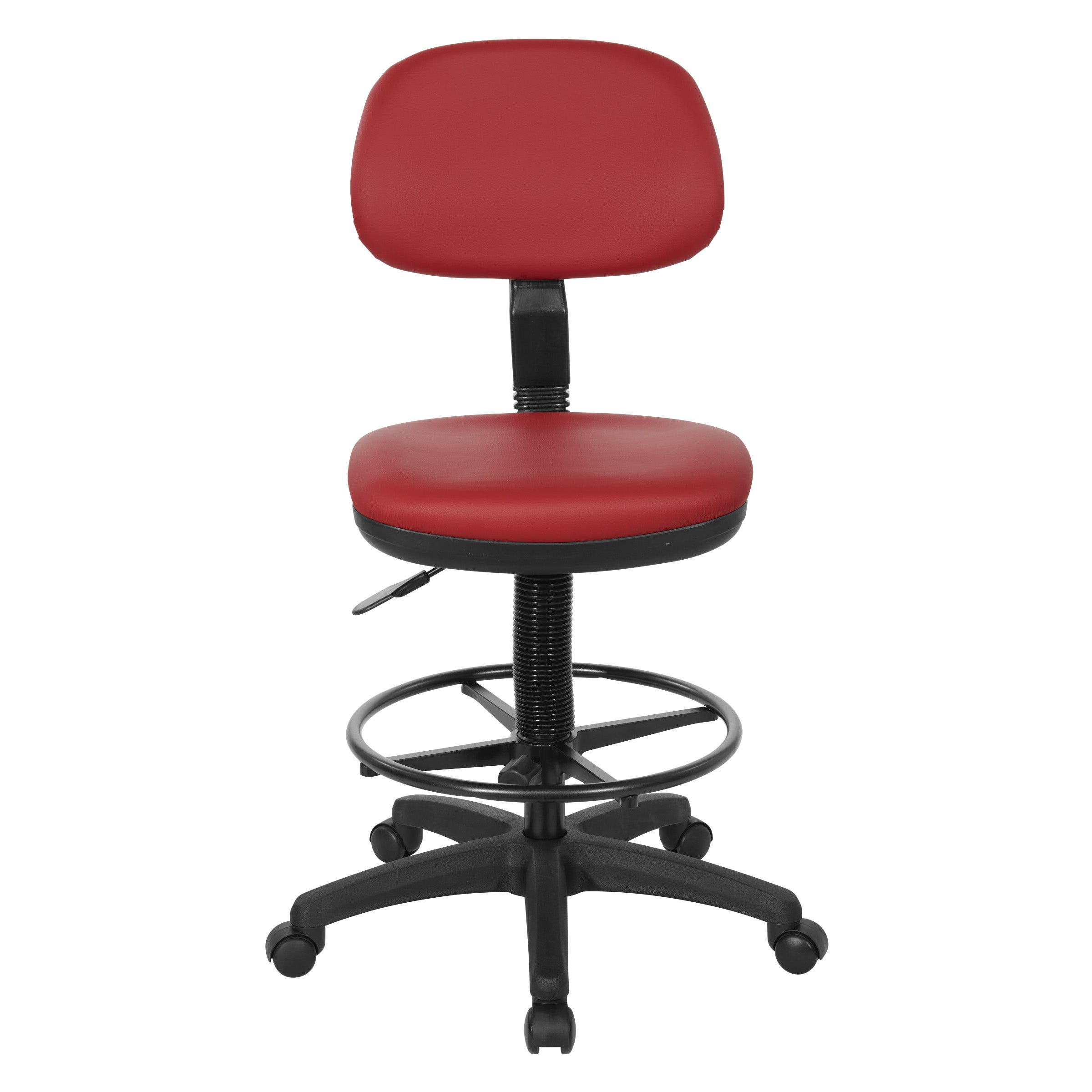 Sculptured Seat and Back Custom Dillon Fabric Drafting Chair - Dillon Lipstick