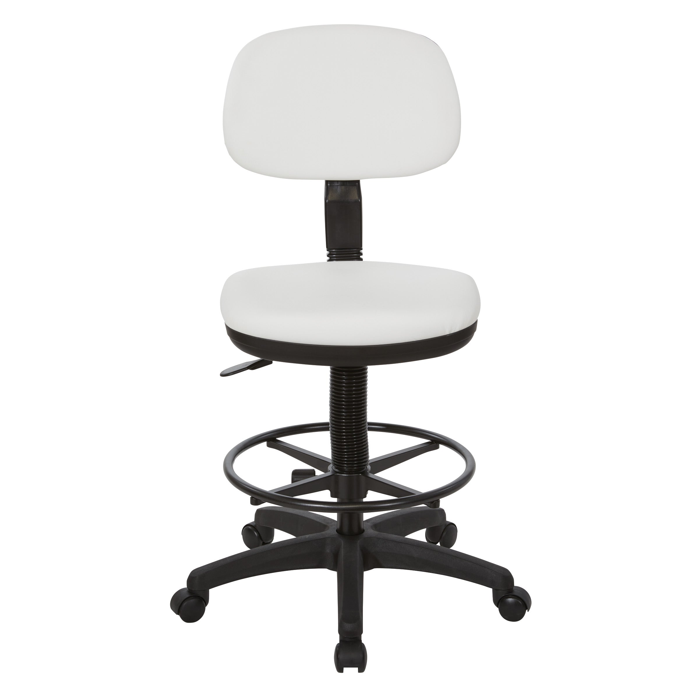 Sculptured Seat and Back Custom Dillon Fabric Drafting Chair - Dillon Snow
