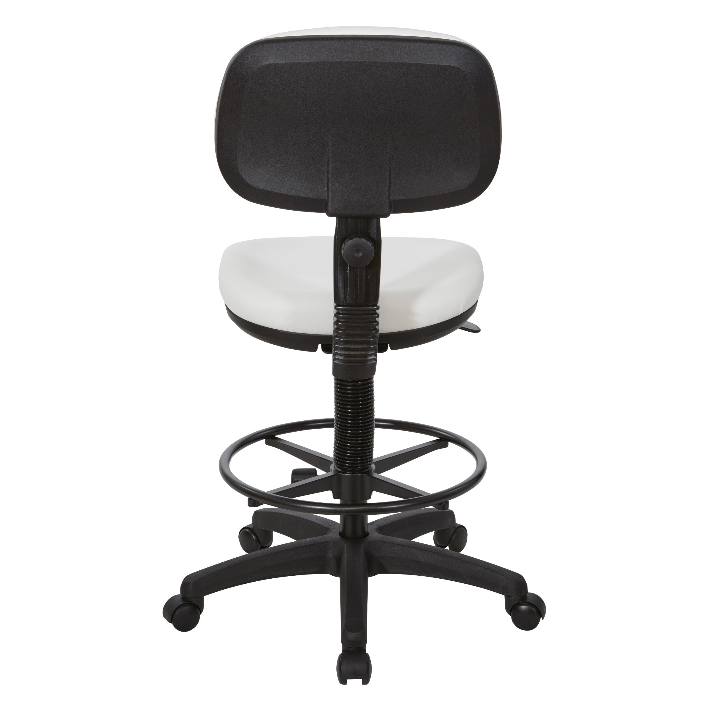 Sculptured Seat and Back Custom Dillon Fabric Drafting Chair - Dillon Snow
