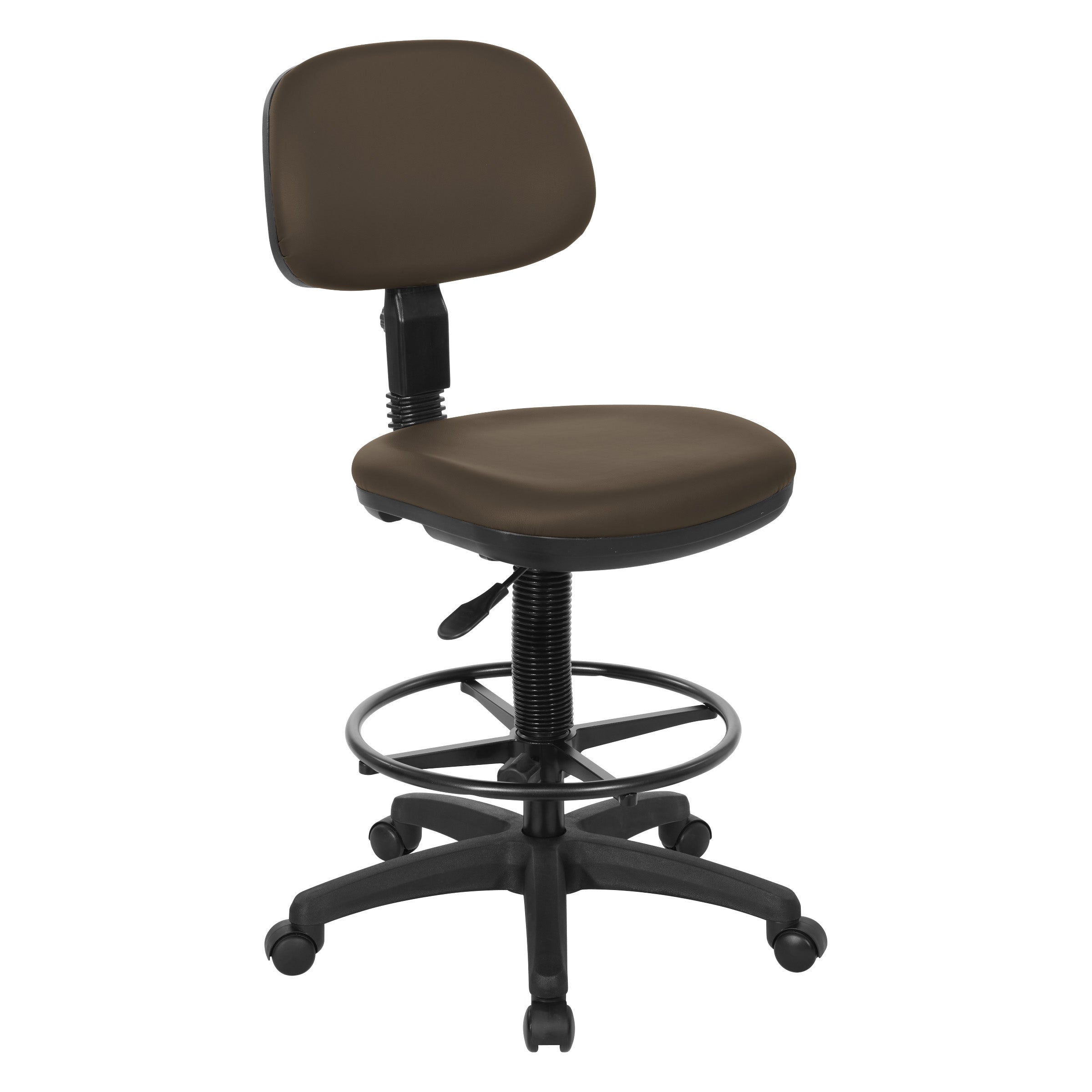 Sculptured Seat and Back Custom Dillon Fabric Drafting Chair - Dillon Java