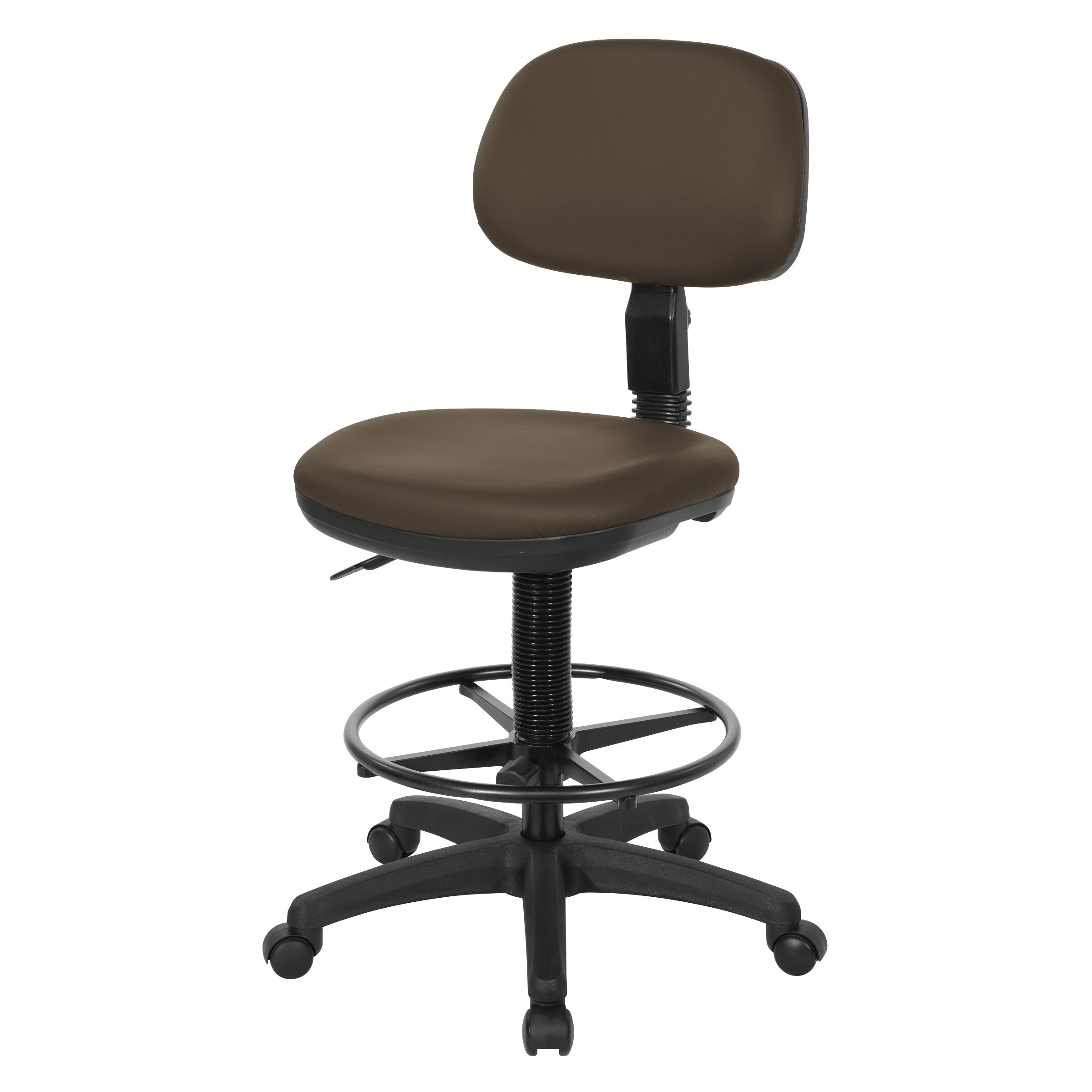 Sculptured Seat and Back Custom Dillon Fabric Drafting Chair - Dillon Java