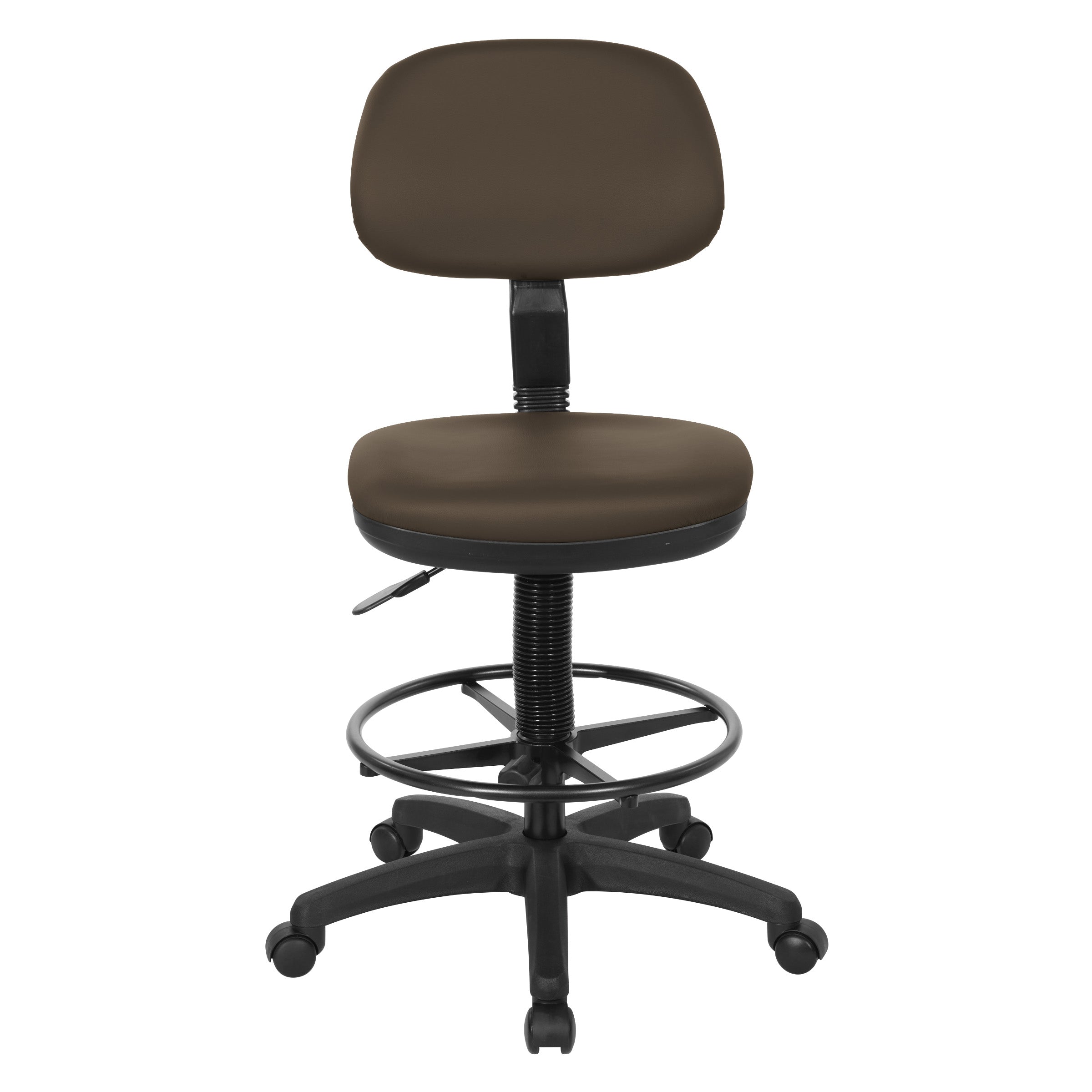 Sculptured Seat and Back Custom Dillon Fabric Drafting Chair - Dillon Java