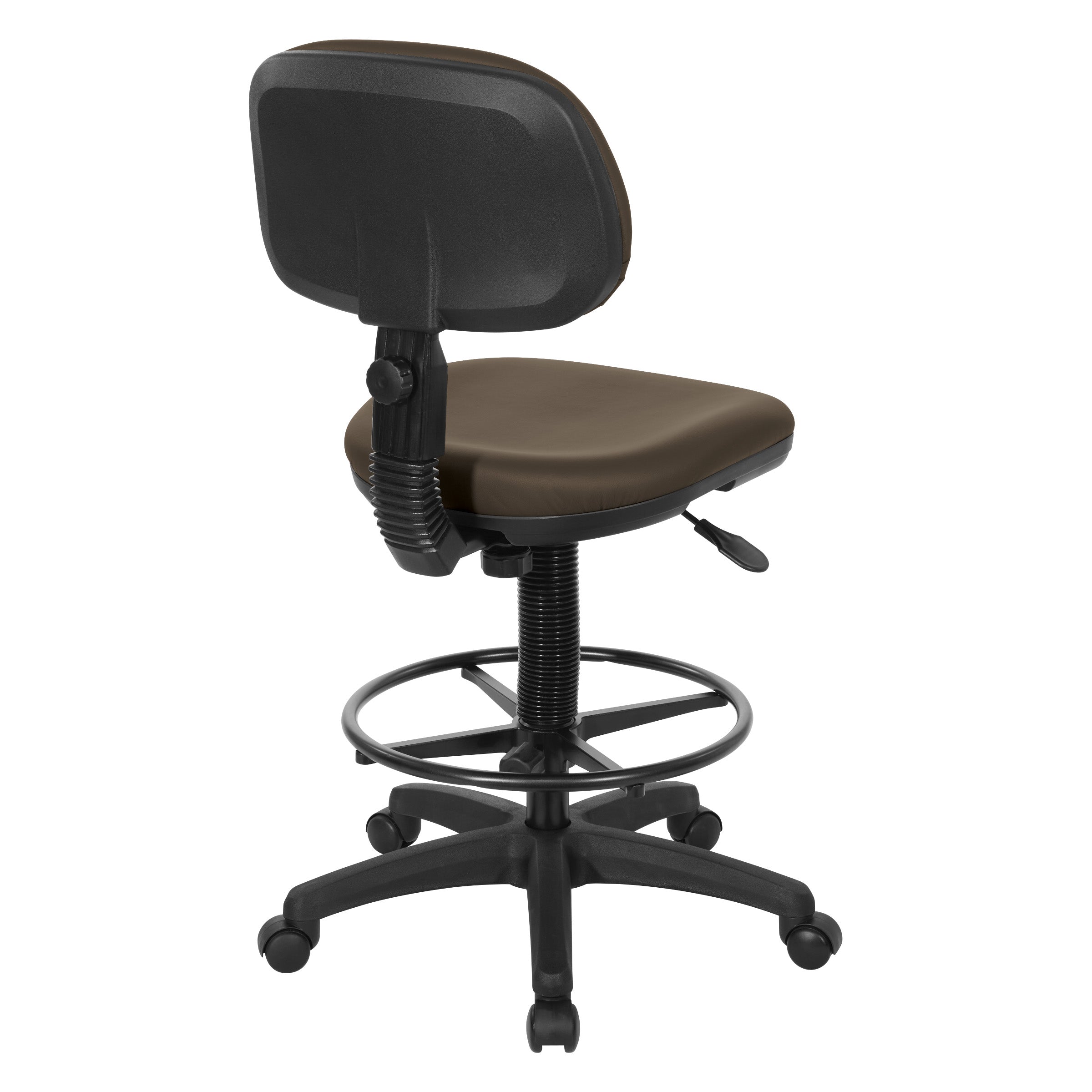 Sculptured Seat and Back Custom Dillon Fabric Drafting Chair - Dillon Java