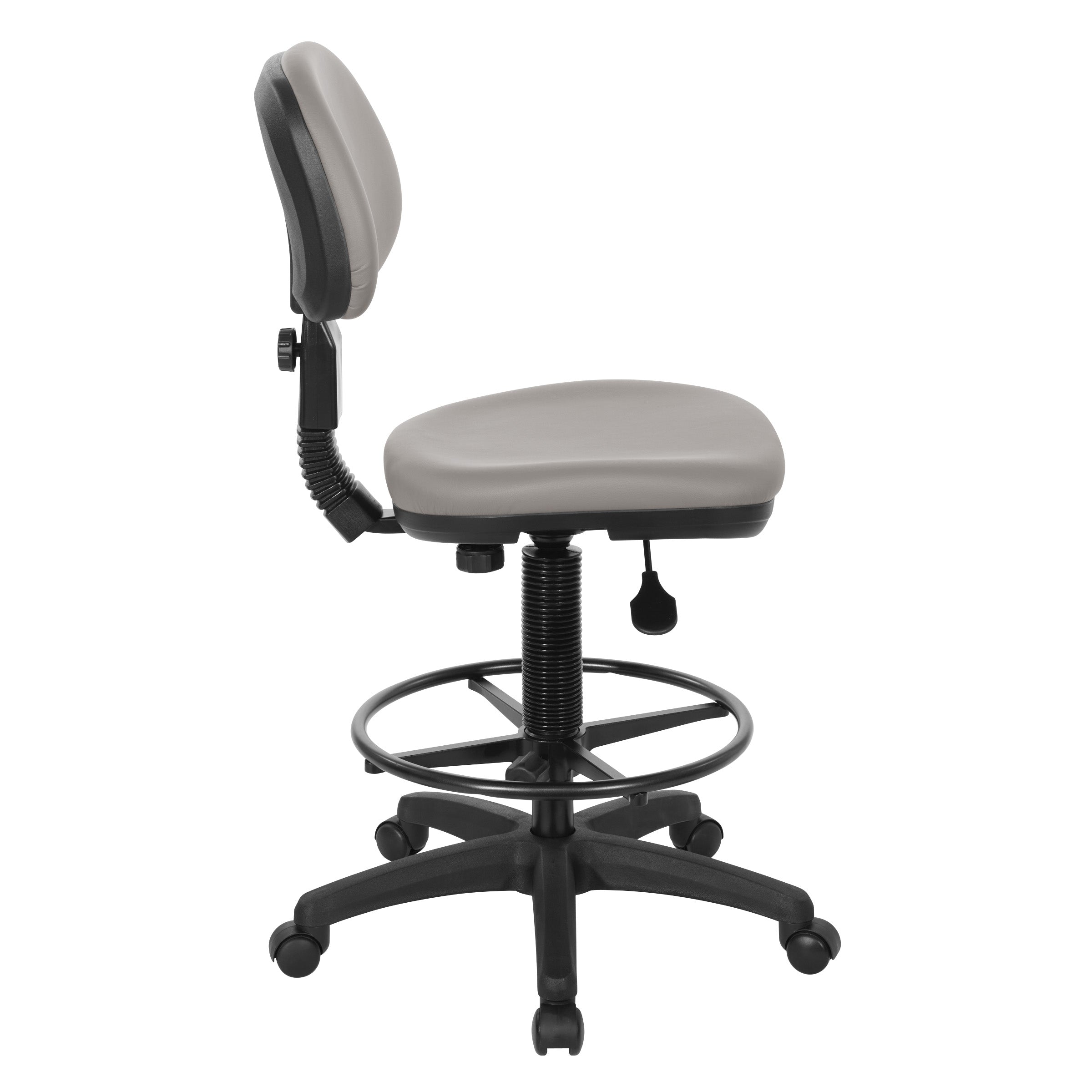 Sculptured Seat and Back Custom Dillon Fabric Drafting Chair - Dillon Stratus