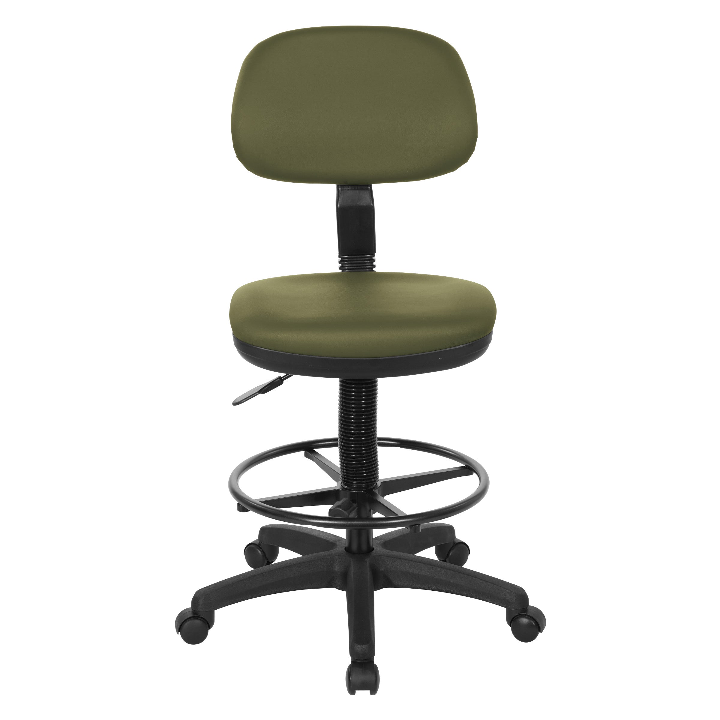 Sculptured Seat and Back Custom Dillon Fabric Drafting Chair - Dillon Sage