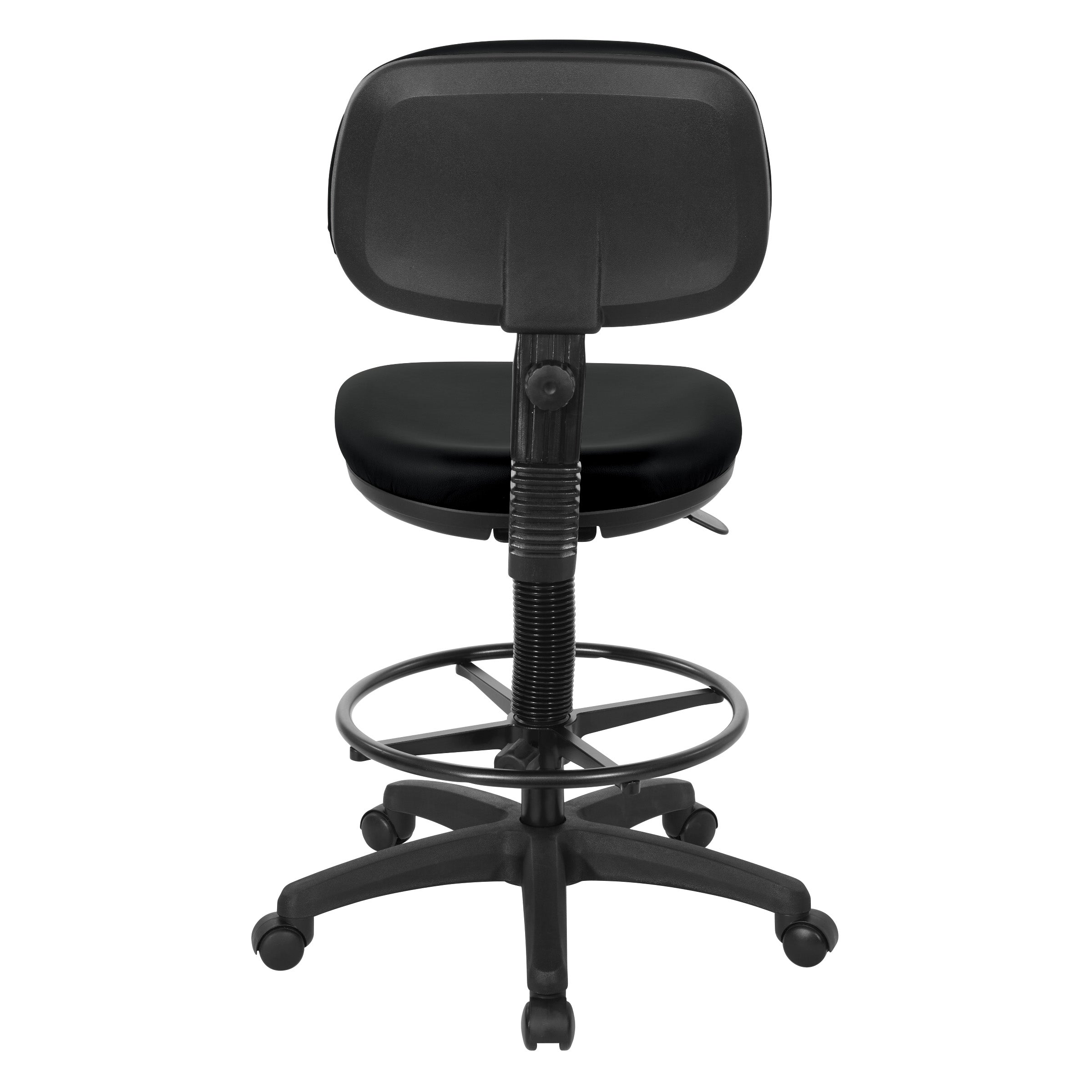 Sculptured Seat and Back Custom Dillon Fabric Drafting Chair - Dillon Black