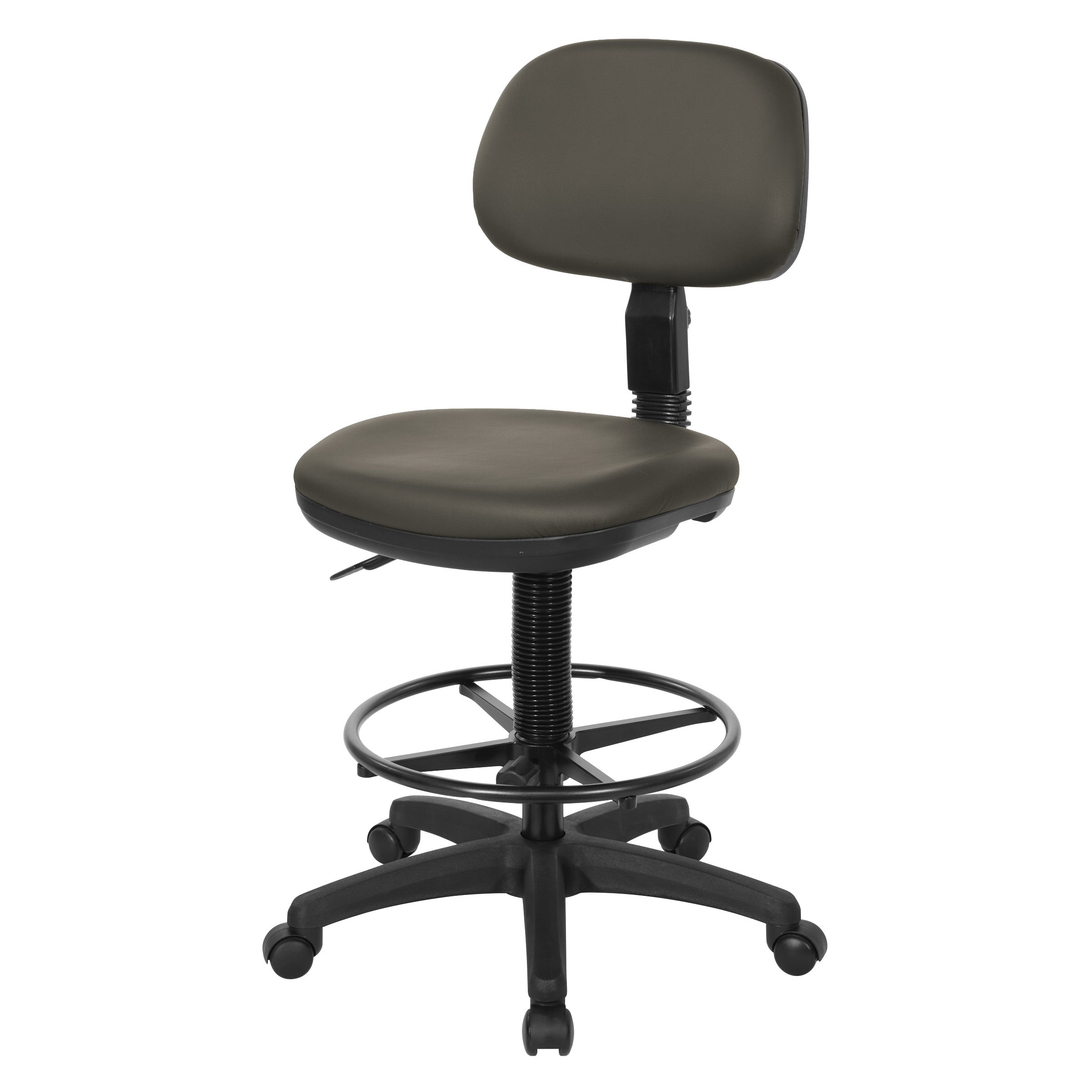 Sculptured Seat and Back Custom Dillon Fabric Drafting Chair - Dillon Graphite