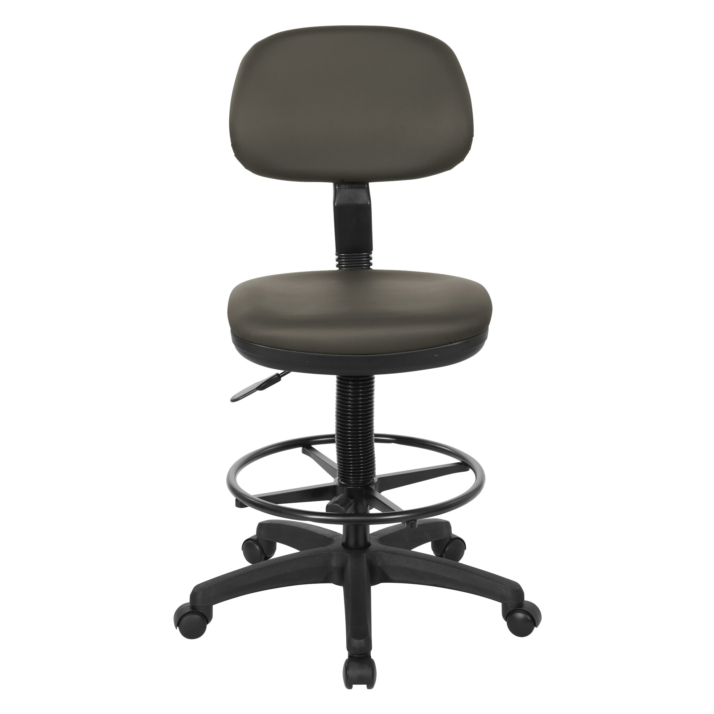 Sculptured Seat and Back Custom Dillon Fabric Drafting Chair - Dillon Graphite