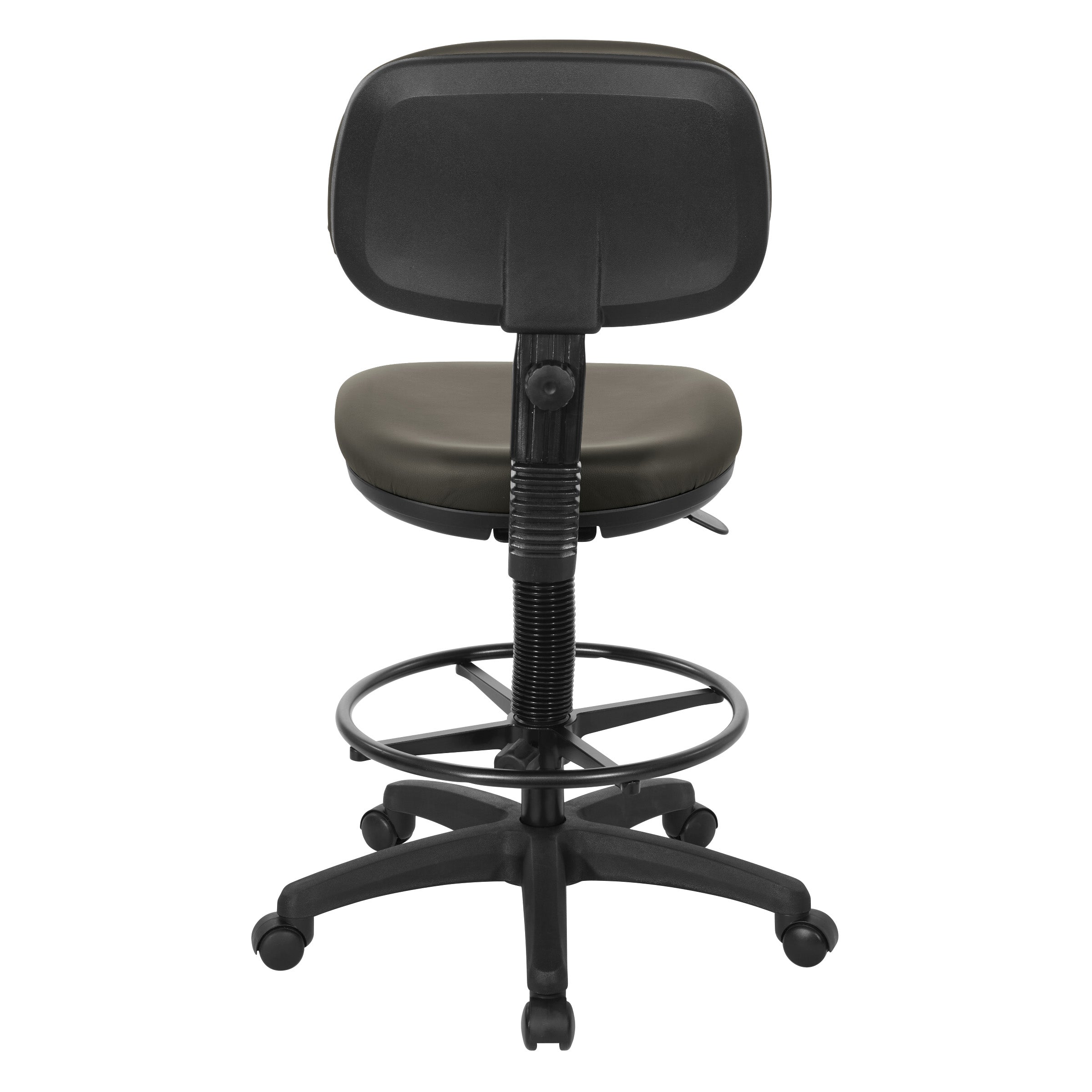 Sculptured Seat and Back Custom Dillon Fabric Drafting Chair - Dillon Graphite