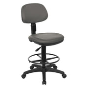 Sculptured Seat and Back Custom Dillon Fabric Drafting Chair - Dillon Steel